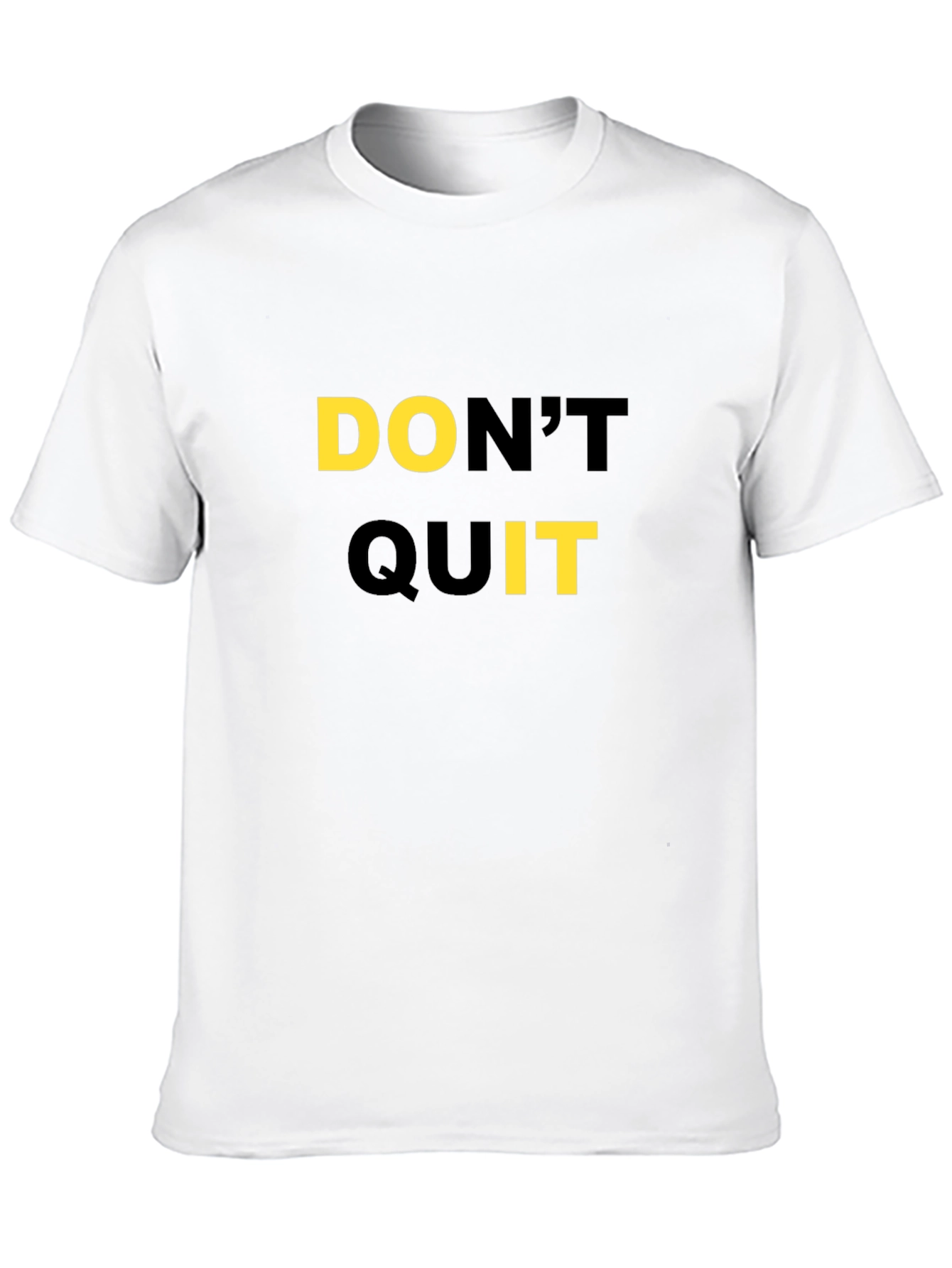 Black Motivational Don't Quit Black T-Shirt view 10