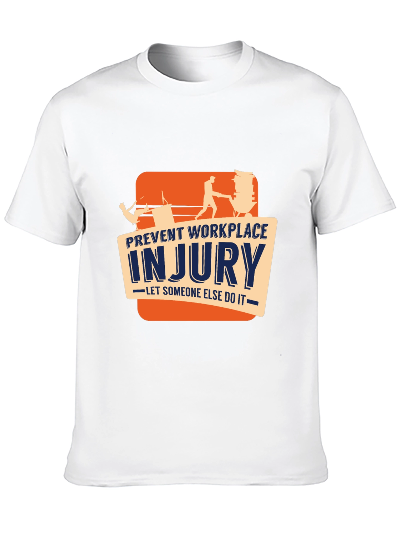 Black Prevent Workplace Injury Graphic Tee view 10