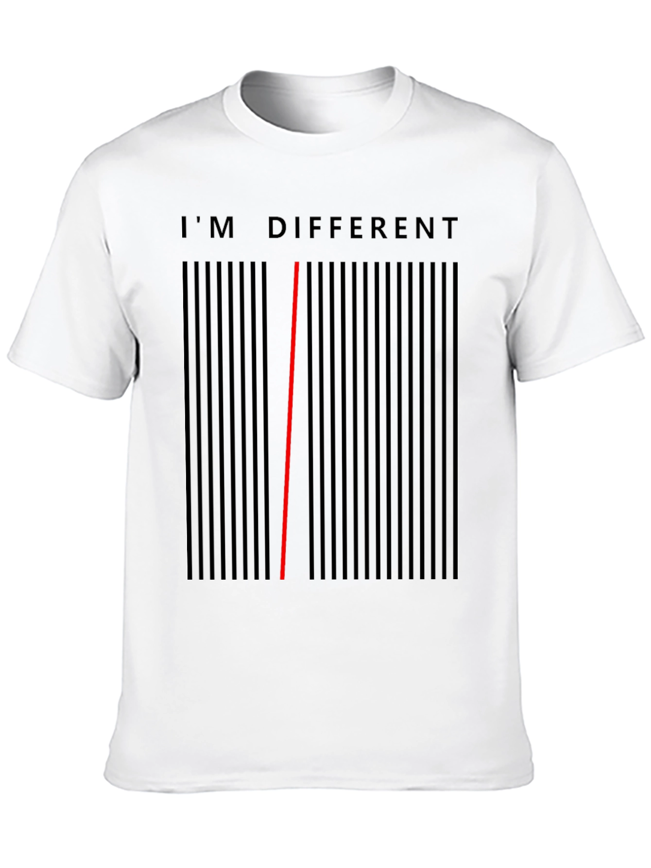 Black I'm Different Barcode T-Shirt - Unique Statement Tee view 10