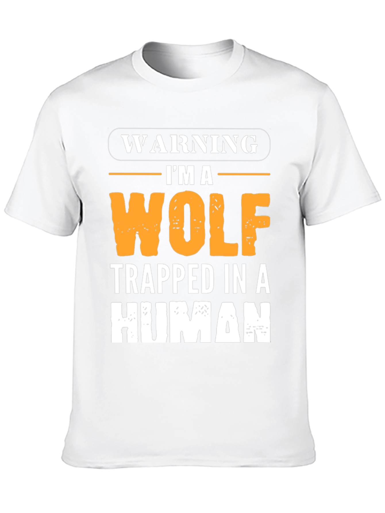 Black Warning I'm a Wolf Trapped in a Human T-Shirt view 10
