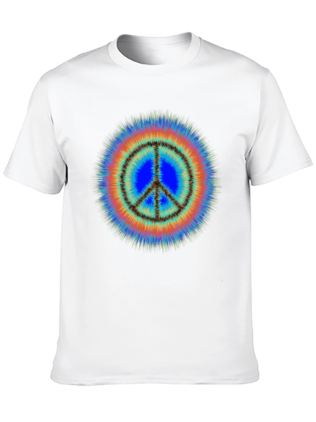 Black Retro Peace Sign Tie Dye T-Shirt - Groovy Style view 10