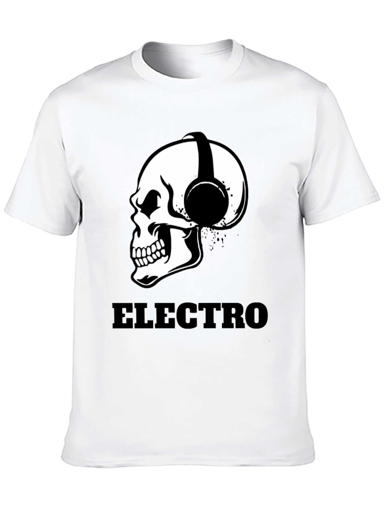Black Electro Skull T-Shirt view 10