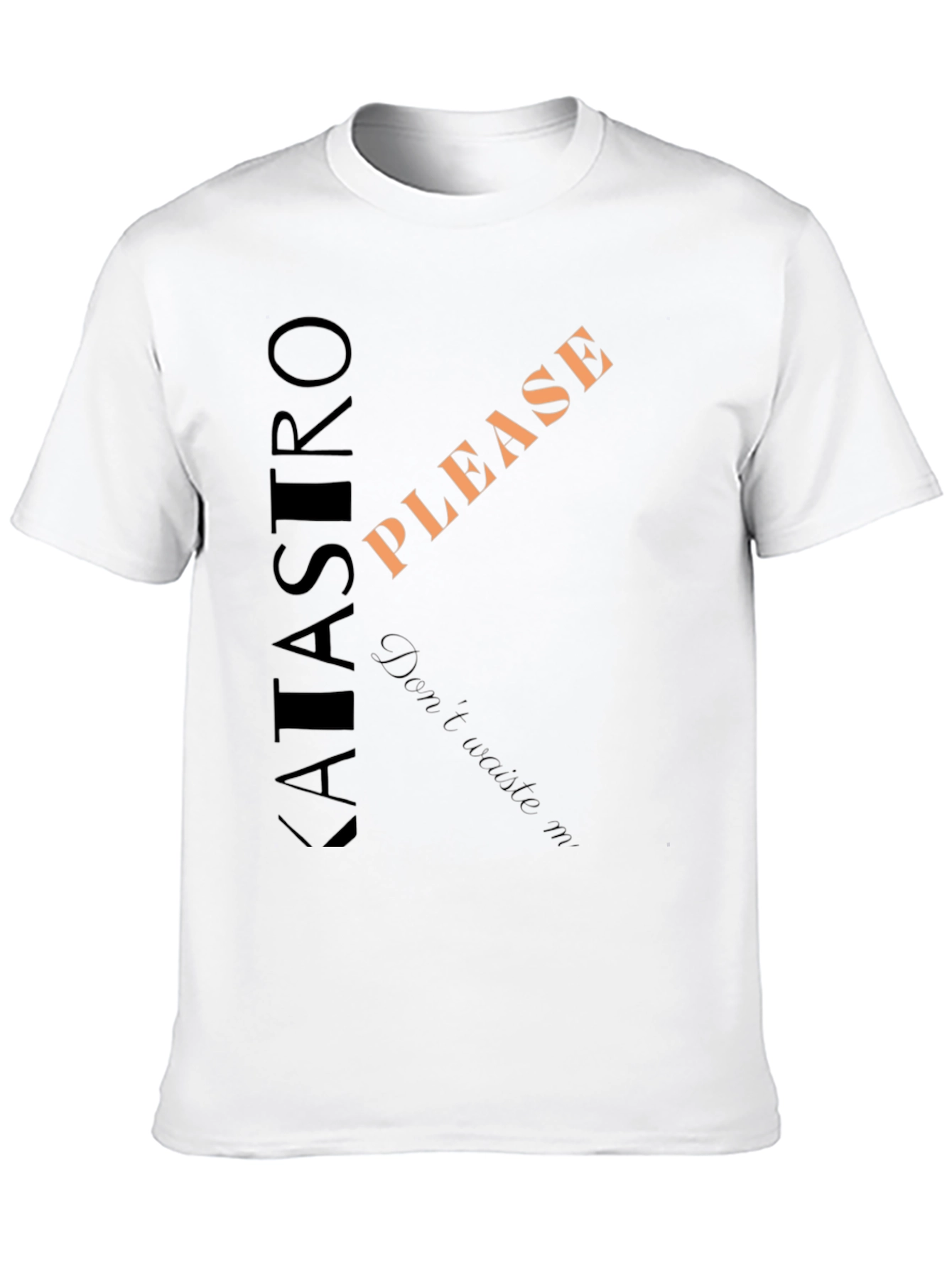 Black KATASTRO PLEASE Men's Graphic Tee view 10