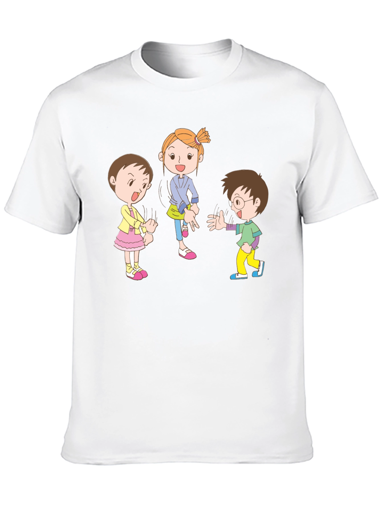 Black Cartoon Kids Black Cotton Graphic Tee view 10