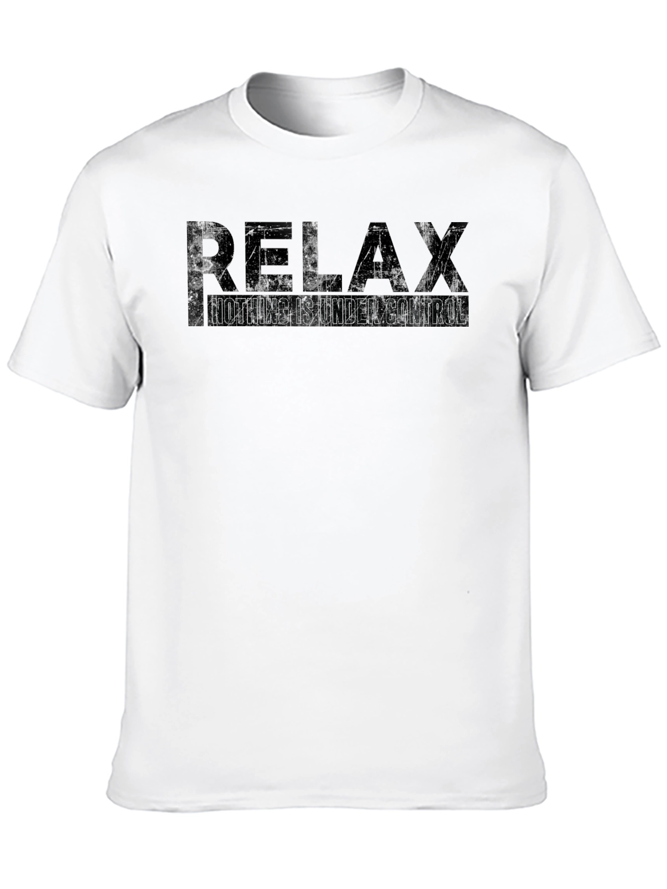 Black Relax Nothing is Under Control Graphic T-Shirt view 10