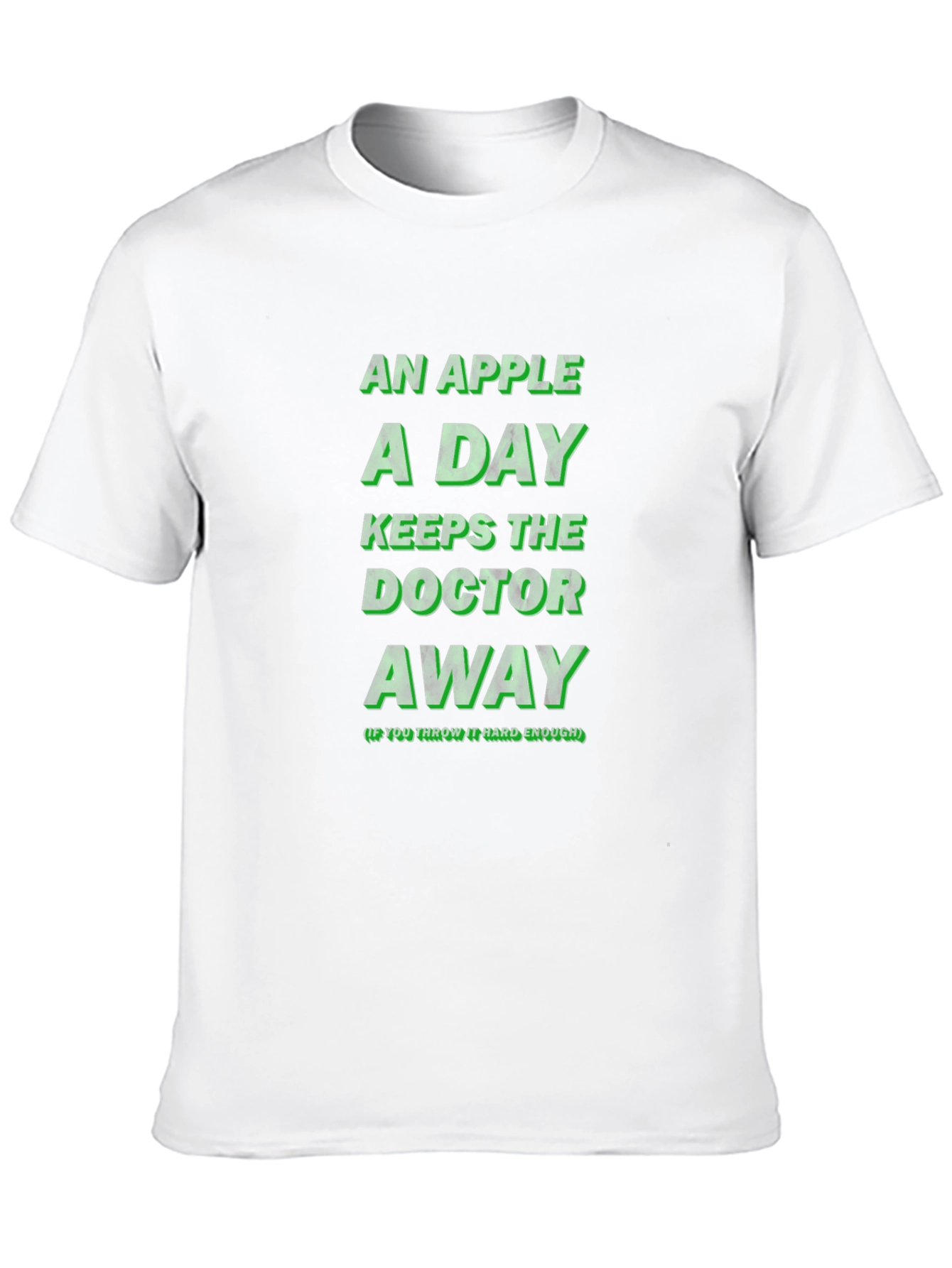 Black An Apple A Day Funny Novelty Graphic T-Shirt view 10