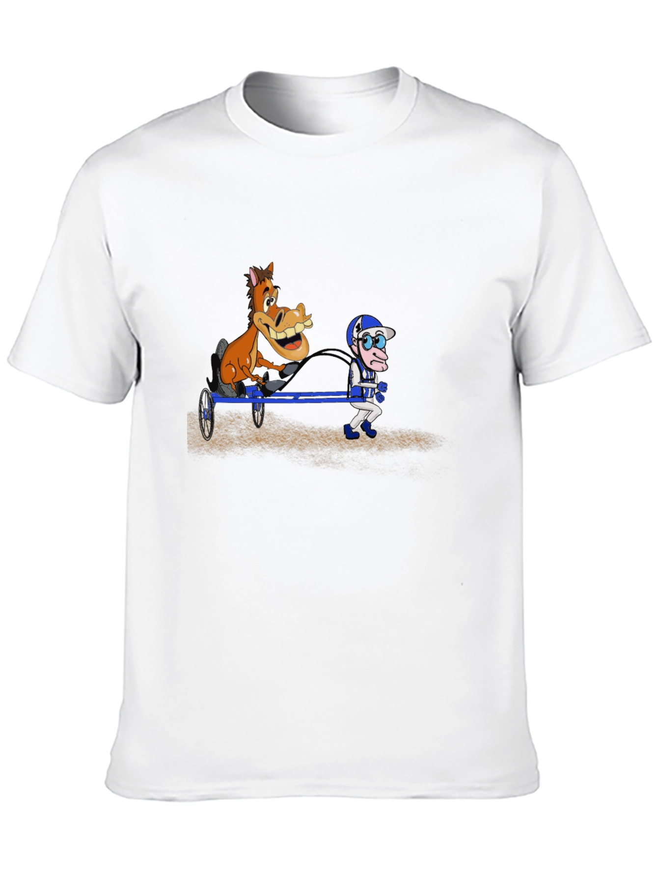 Black Cartoon Horse & Jockey Black T-Shirt view 10