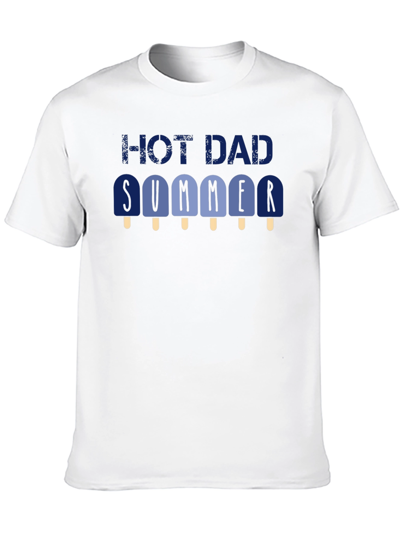 Black Hot Dad Summer Graphic T-Shirt - Black Crew Neck Tee view 10