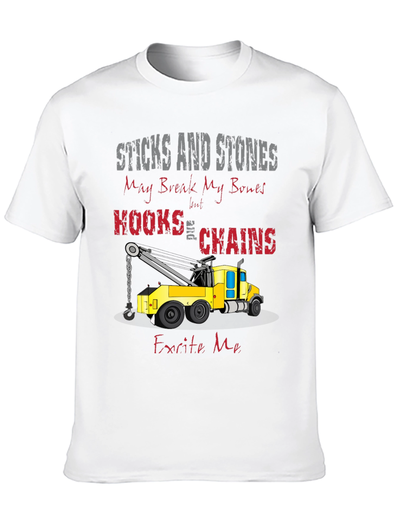 Black Sticks and Stones Tow Truck T-Shirt view 10
