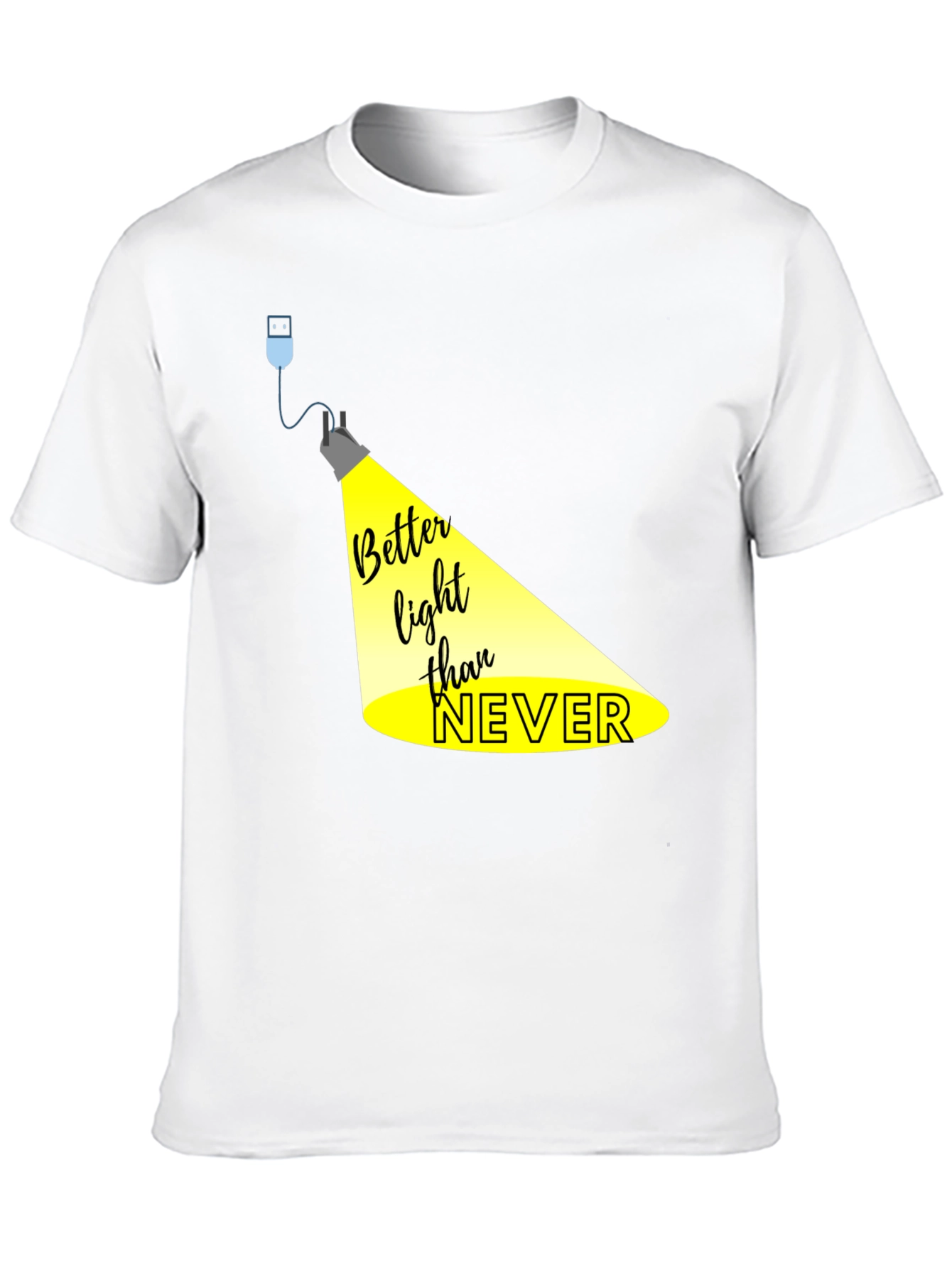 Black Better Light Than Never Graphic Tee view 10