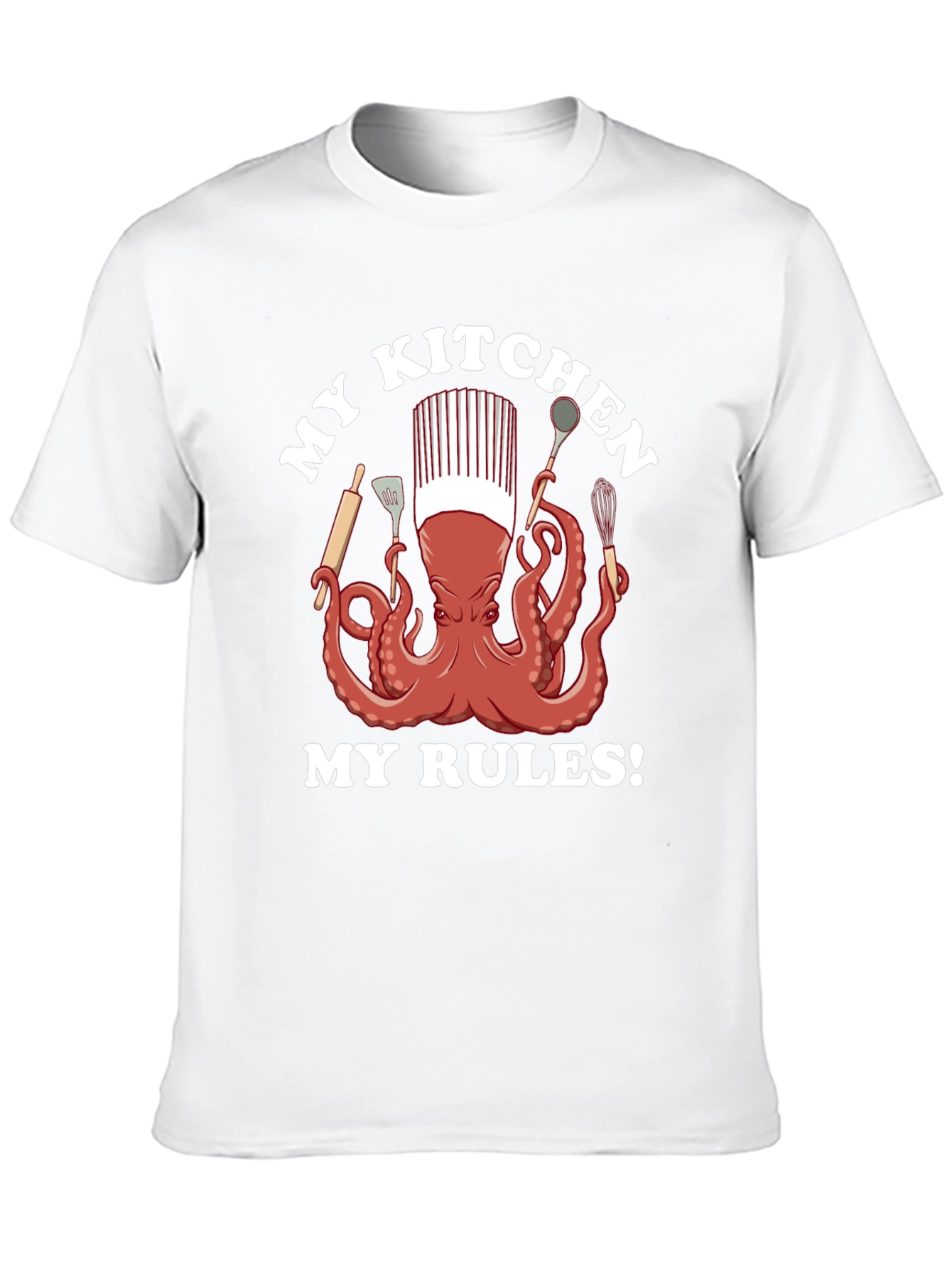 Black Chef Octopus Graphic T-Shirt - Kitchen Rules view 10