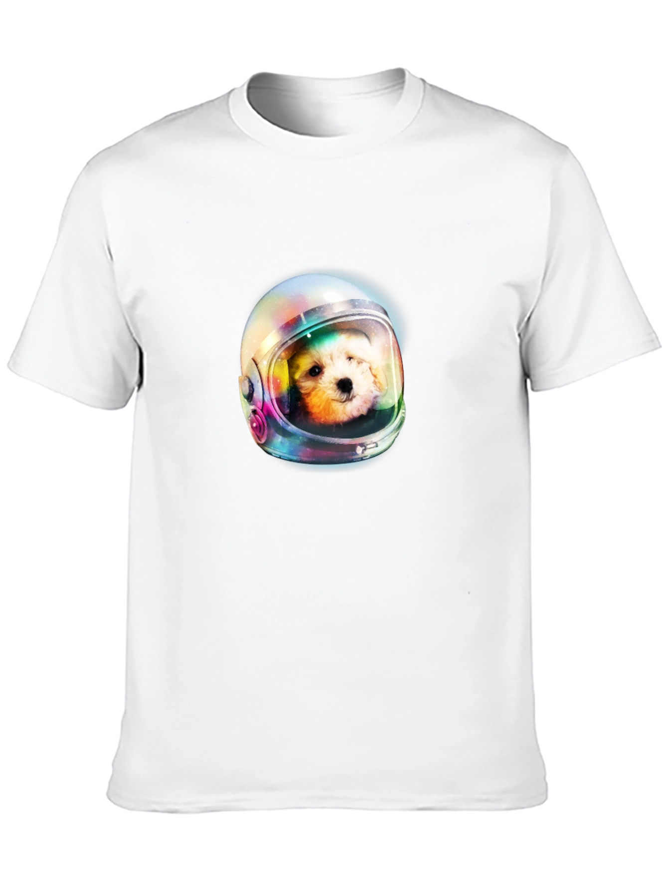 Black Dog Astronaut Graphic Print Black T-Shirt view 10