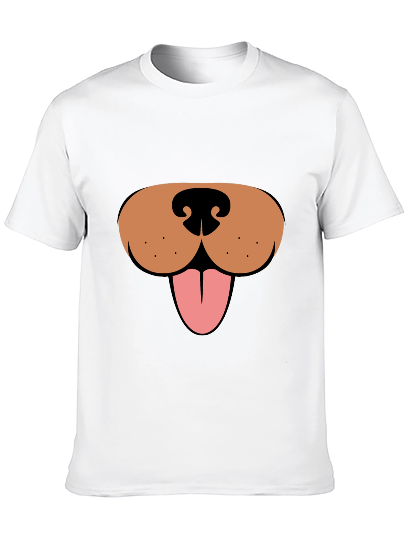 Black Funny Dog Face Graphic Tee - Black Casual T-Shirt view 10