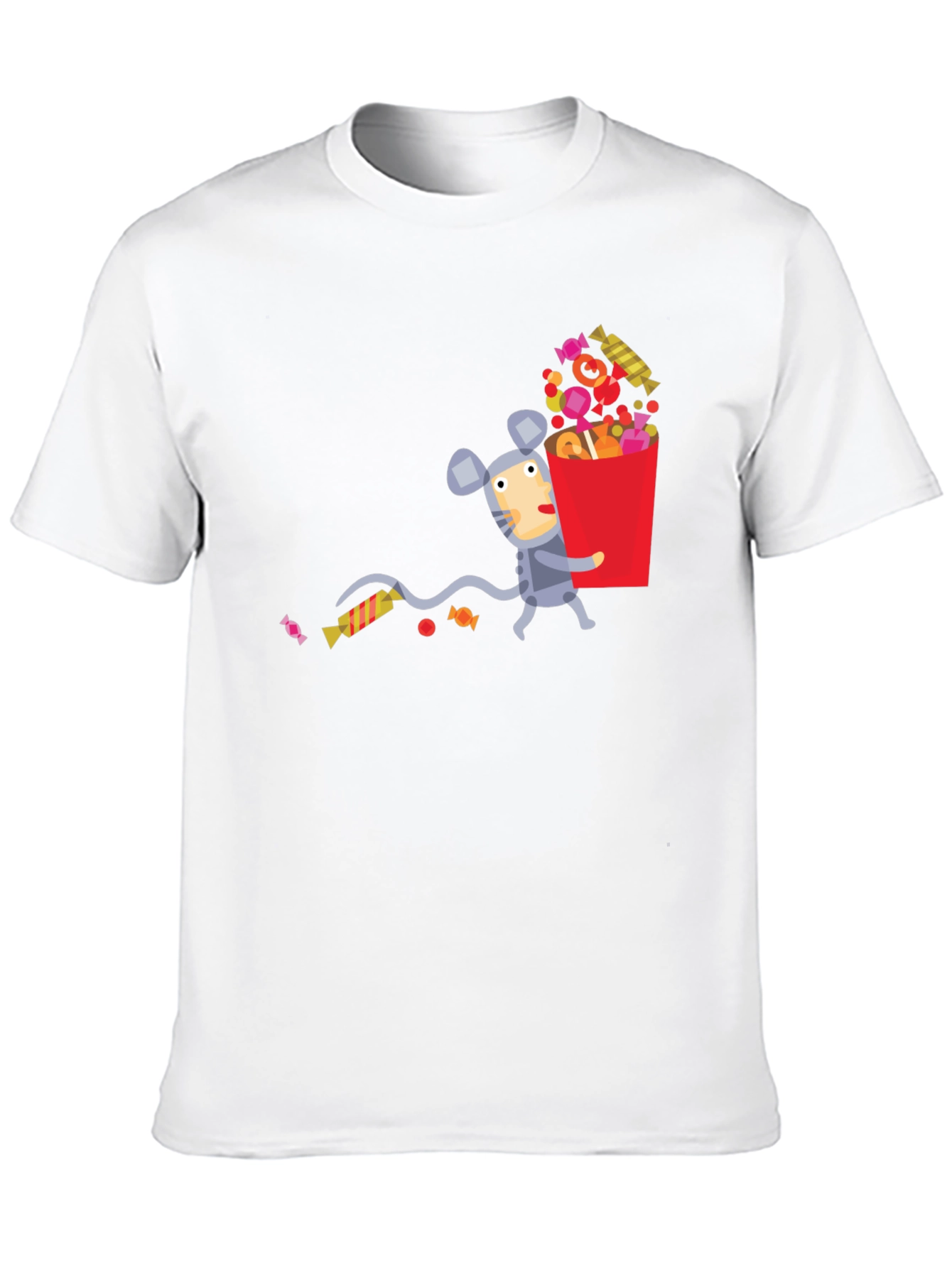 Black Candy Mouse Graphic Tee - Unisex Black T-Shirt view 10