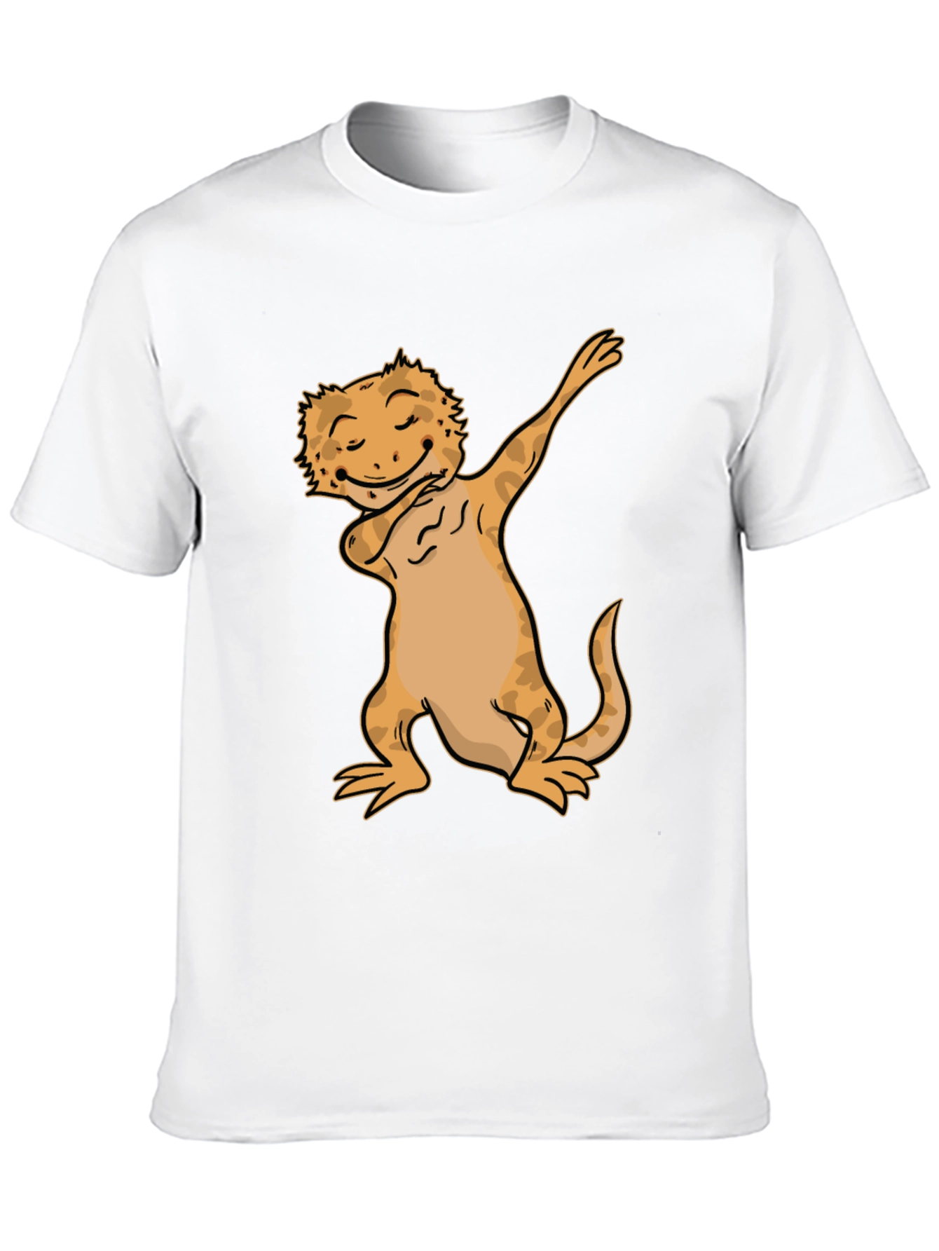 Black Dabbing Bearded Dragon Black T-Shirt view 10