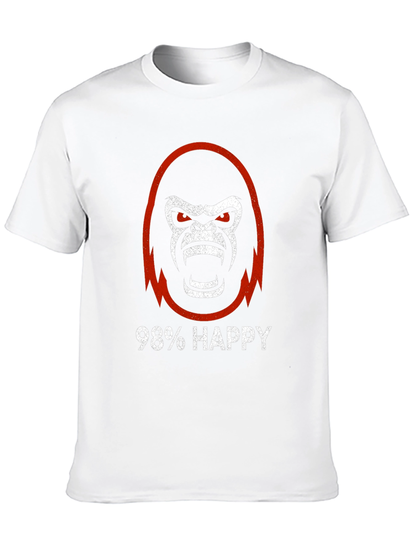 Black 98% Happy Gorilla Graphic Tee - Black view 10