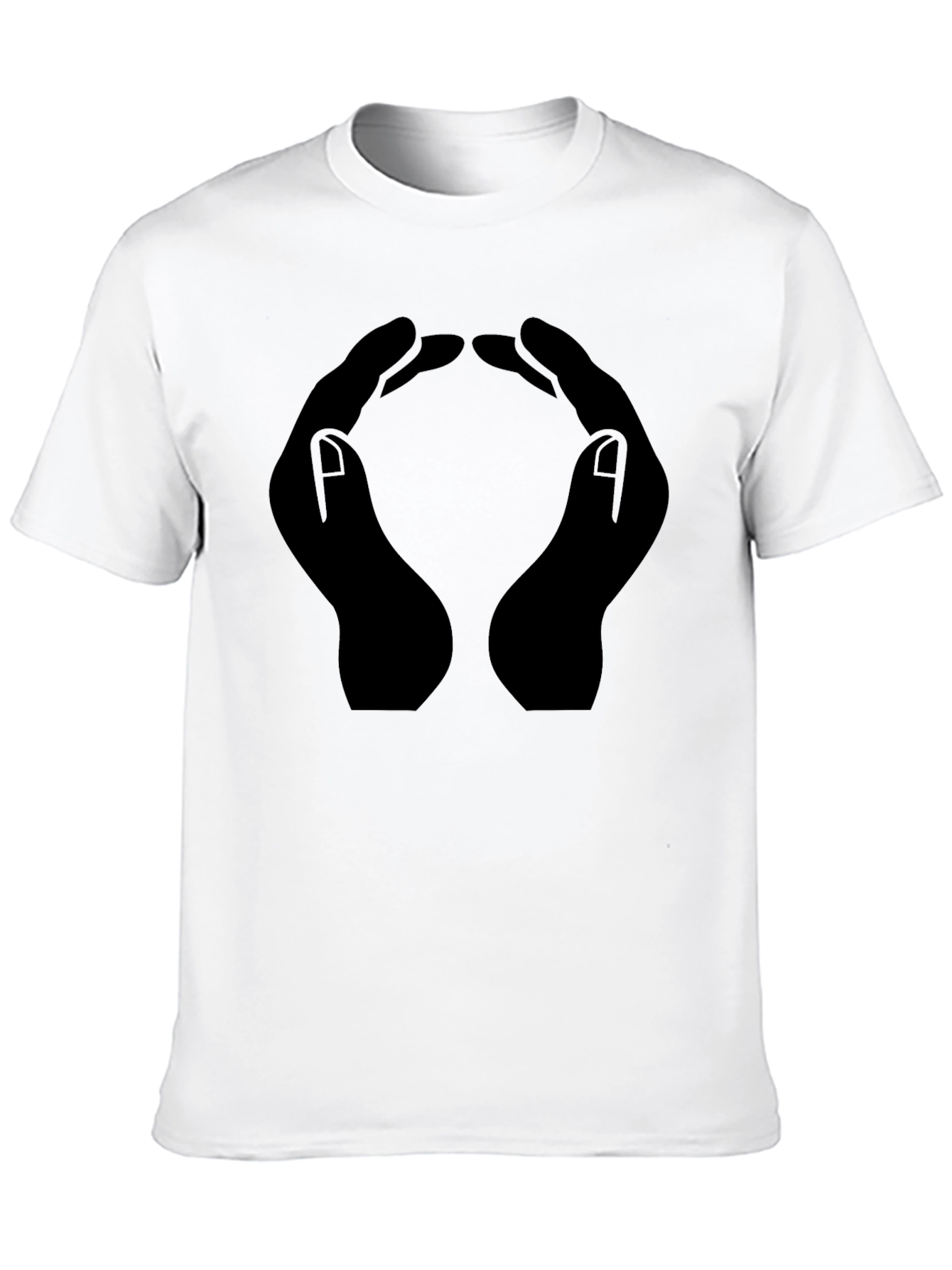 Hands Forming Circle Graphic T-Shirt - Black - 10