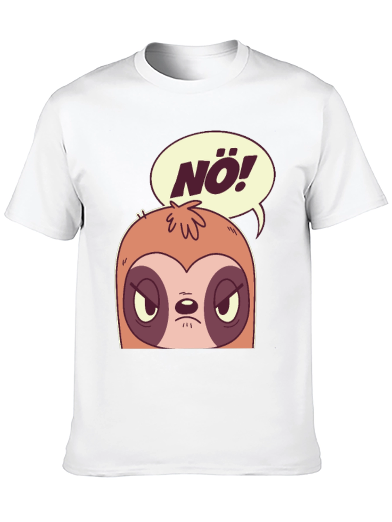 Black Nö Sloth Graphic Tee - Funny Novelty T-Shirt view 10