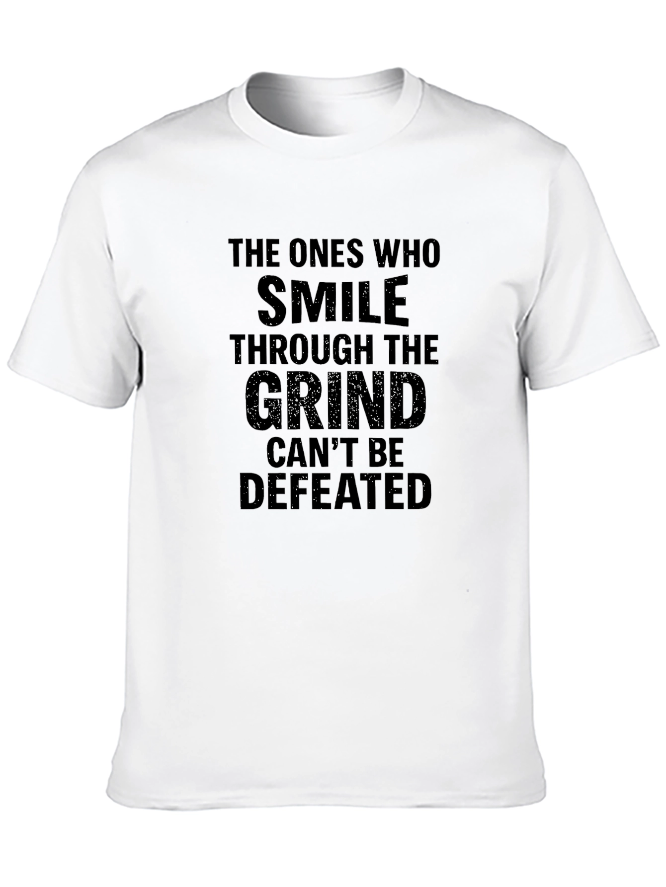 Black Motivational T-Shirt: Smile Through The Grind view 10