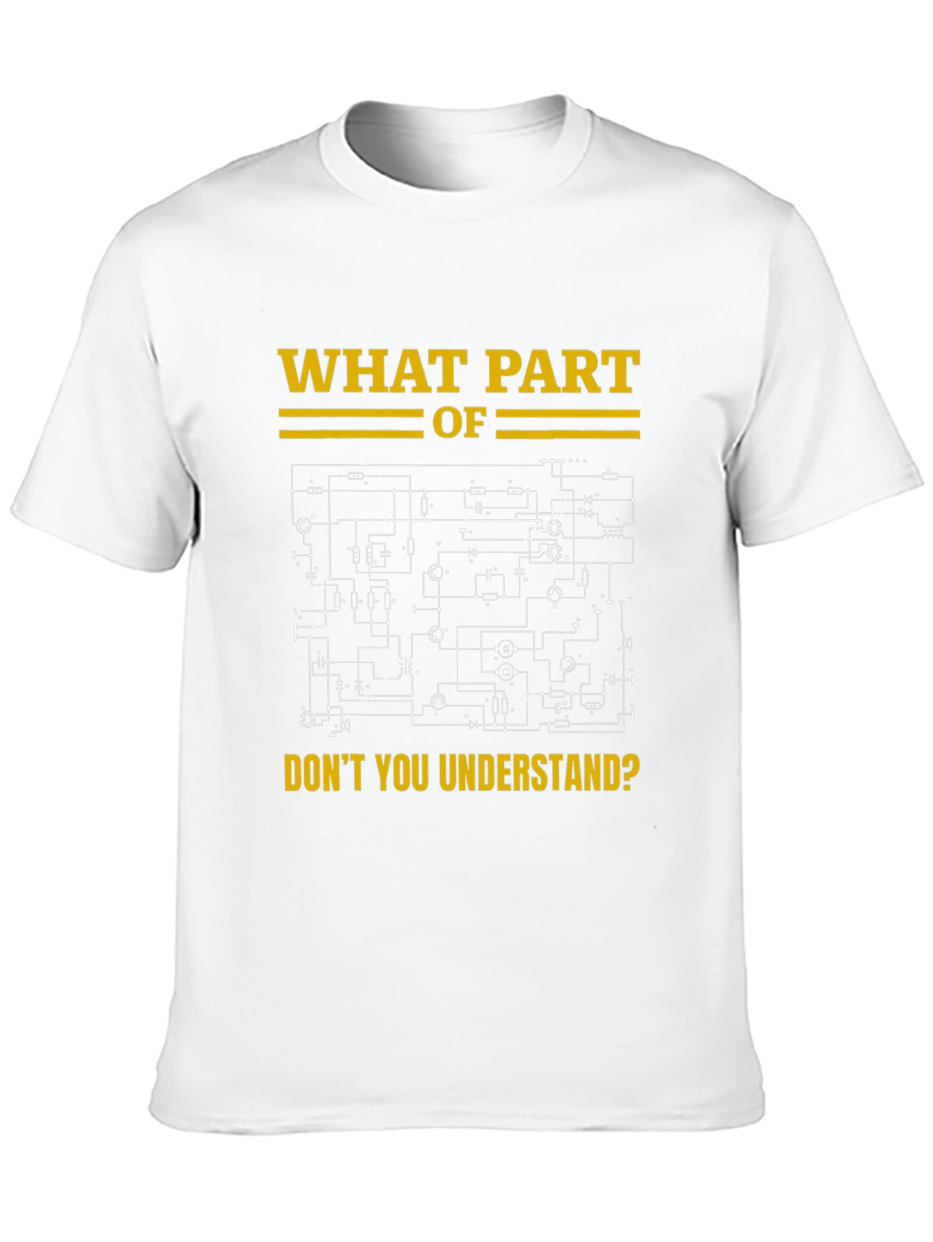 Black Engineer Humor T-Shirt - What Part Don't You Understand? view 10