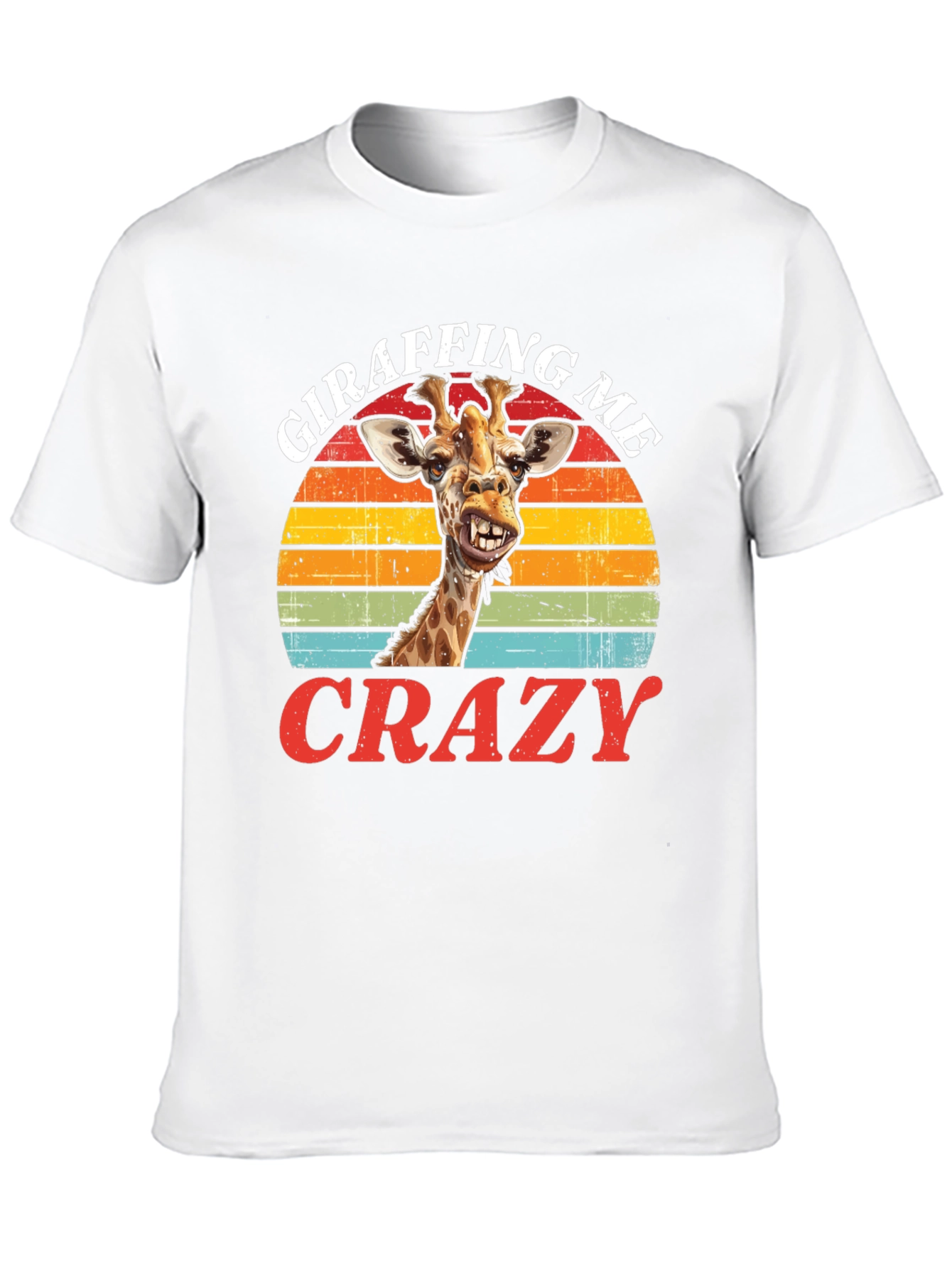 Black Giraffing Me Crazy Graphic Tee - Fun Giraffe T-Shirt view 10