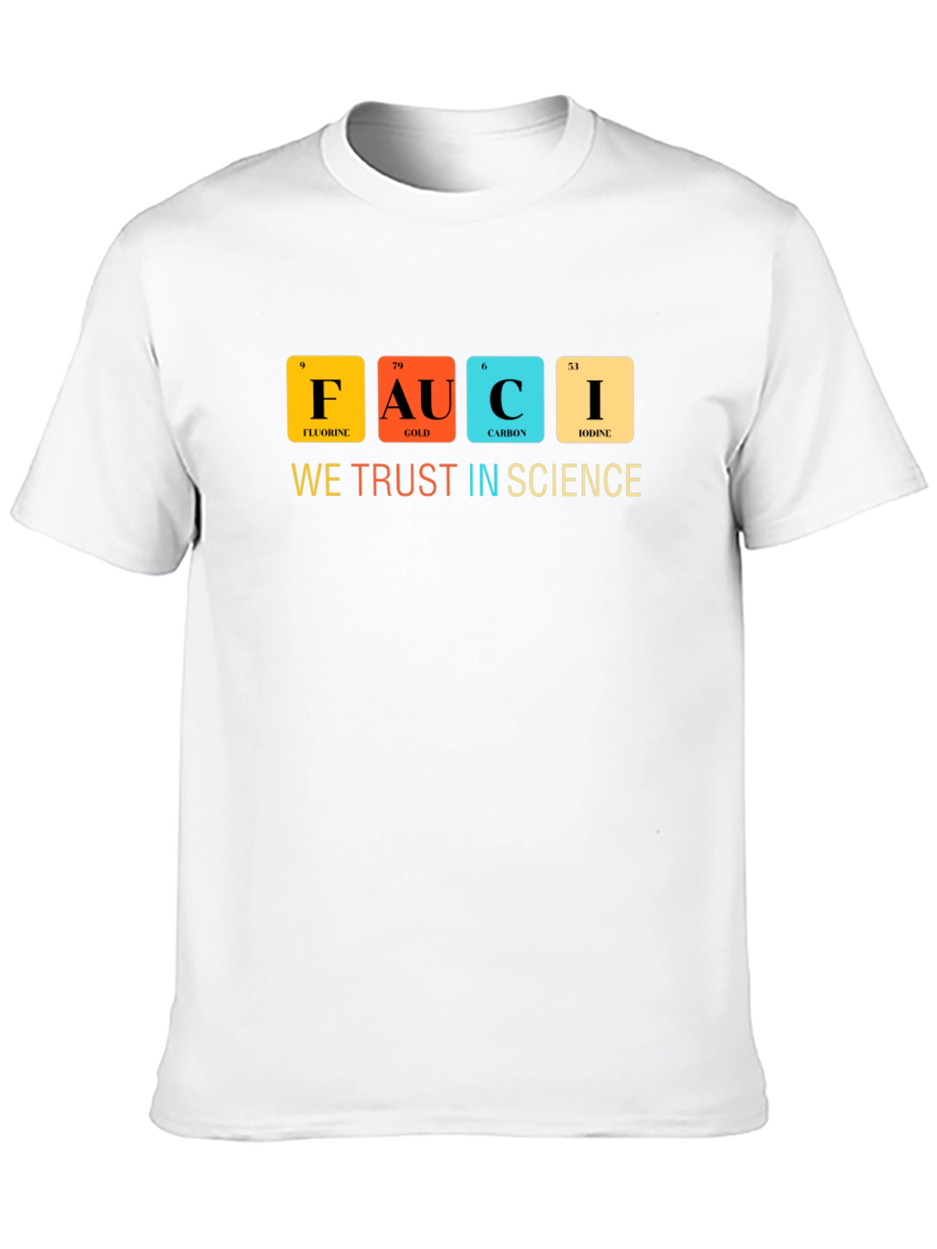 Black We Trust in Science Fauci Periodic Table Black T-Shirt view 10