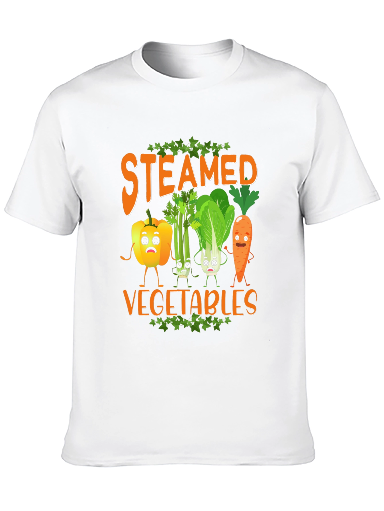 Black Steamed Vegetables Graphic T-Shirt view 10