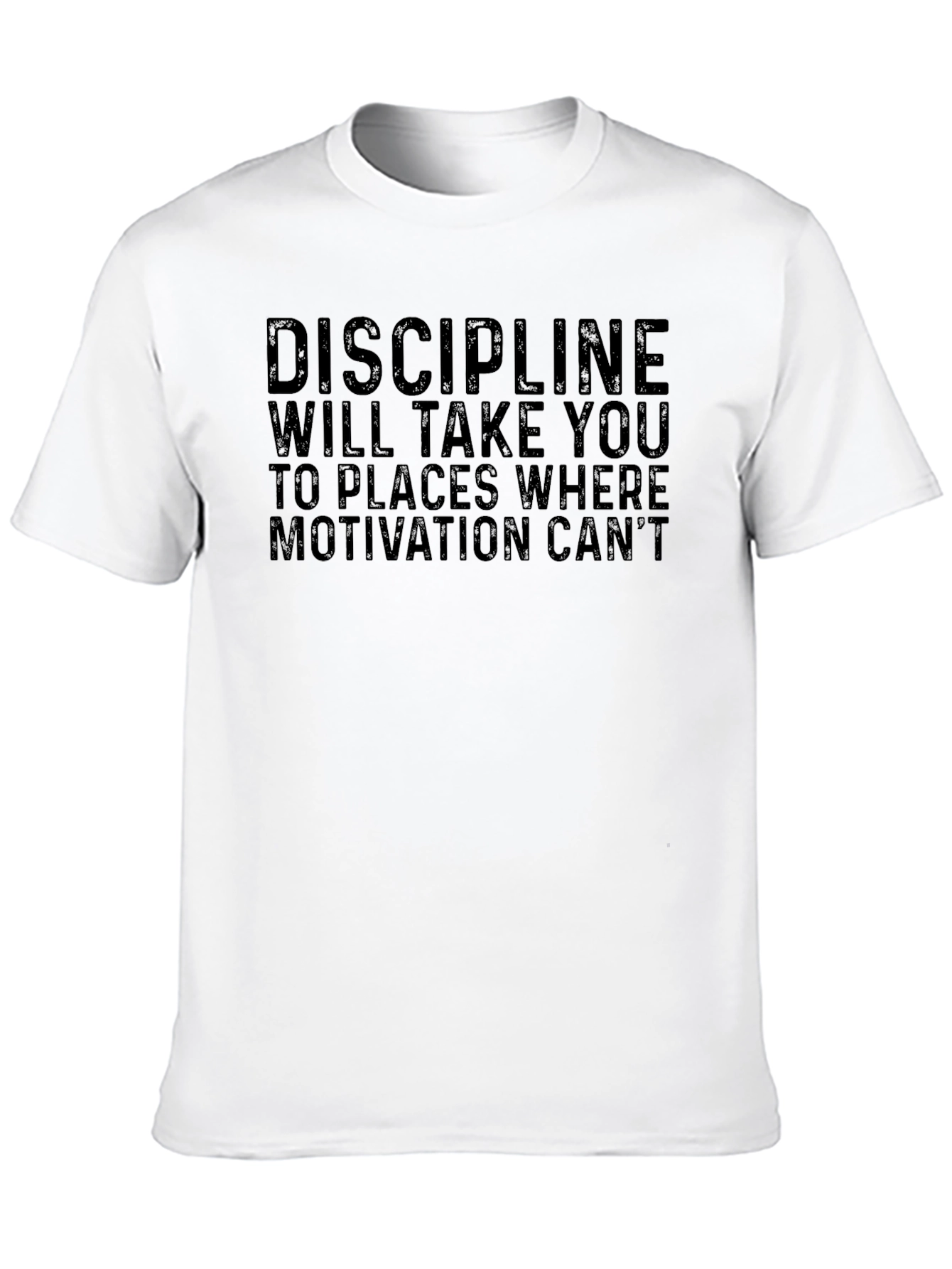 Black Discipline Motivation Graphic T-Shirt view 10