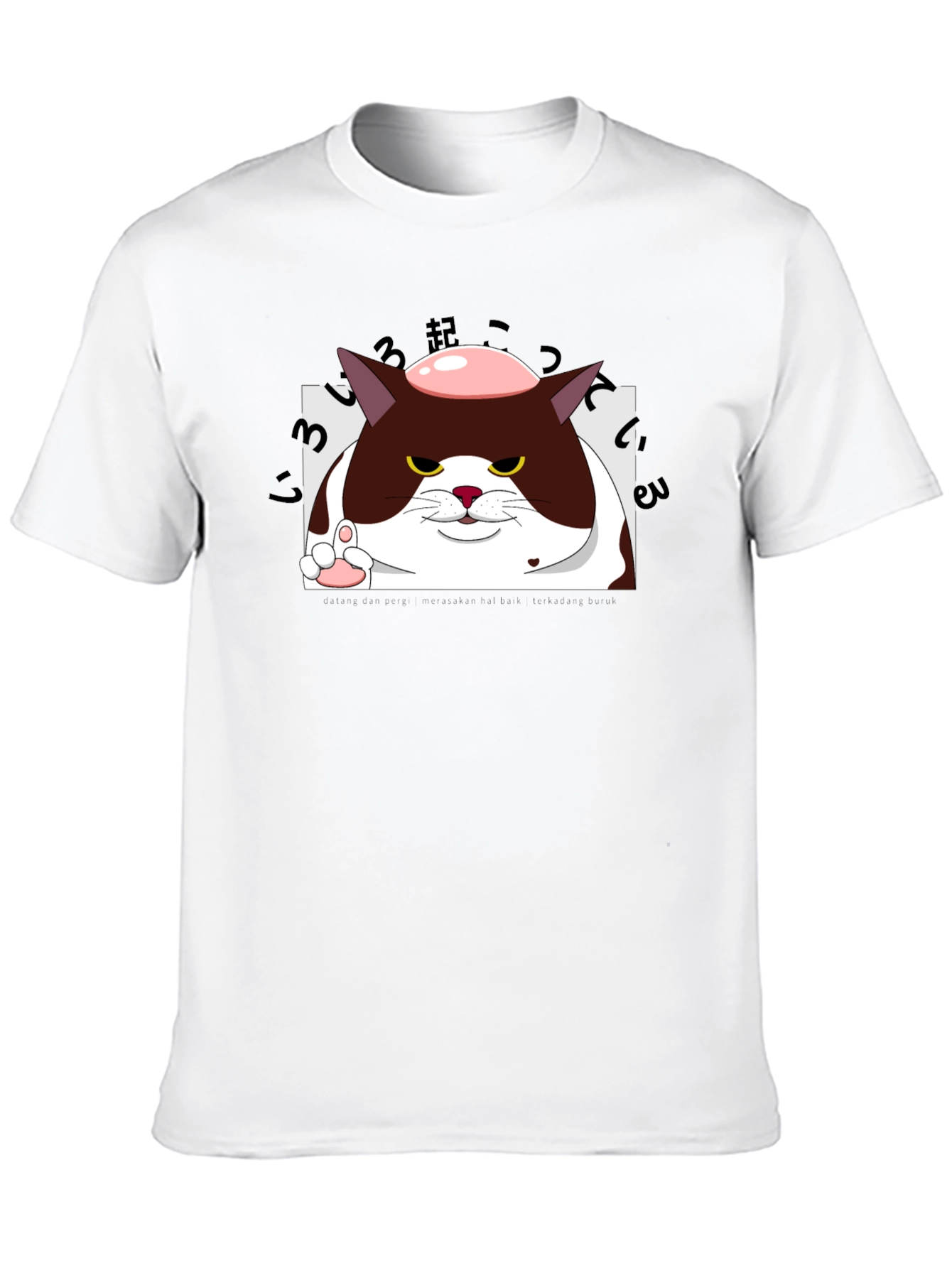 Black Grumpy Cat Pink Donut T-Shirt view 10