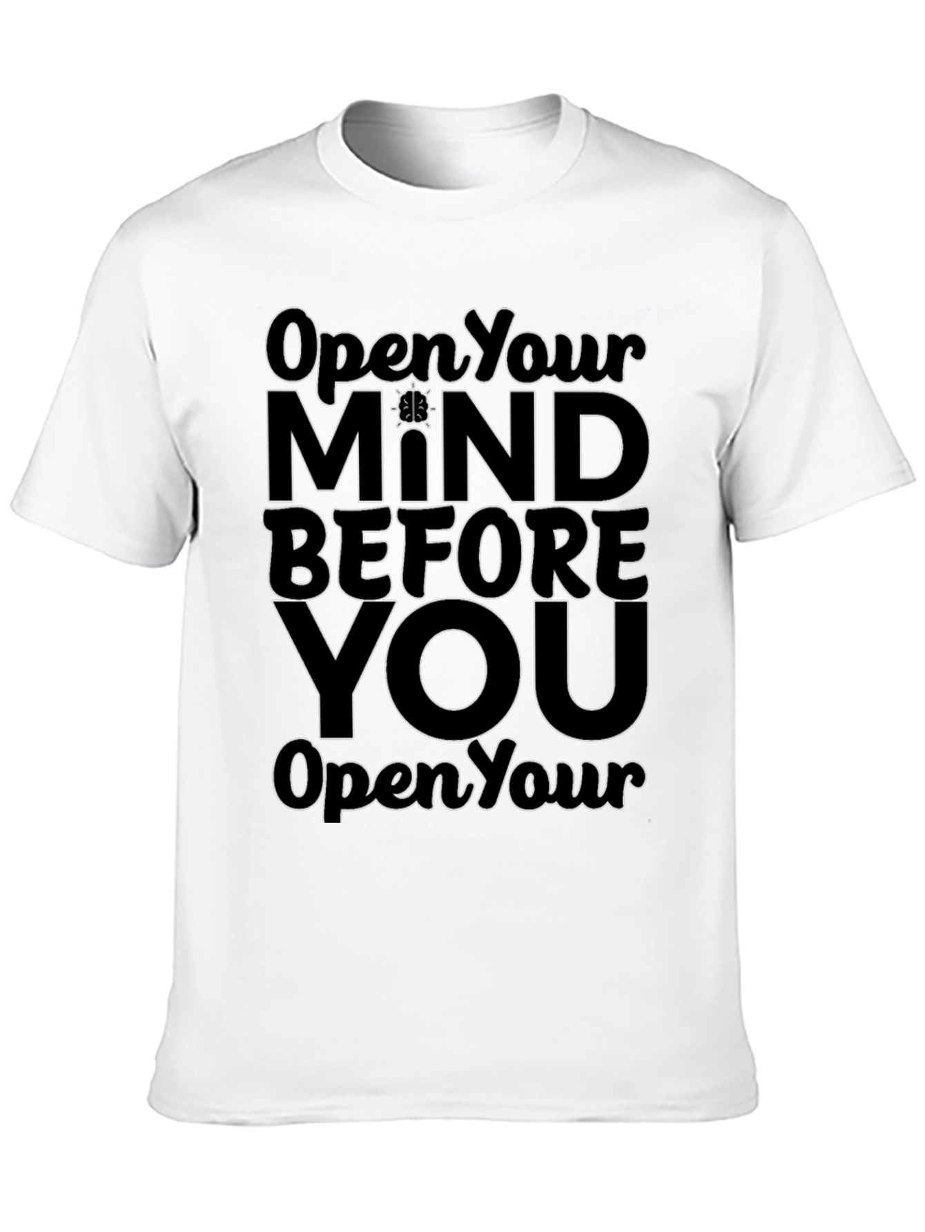 Black Open Your Mind Graphic T-Shirt view 10