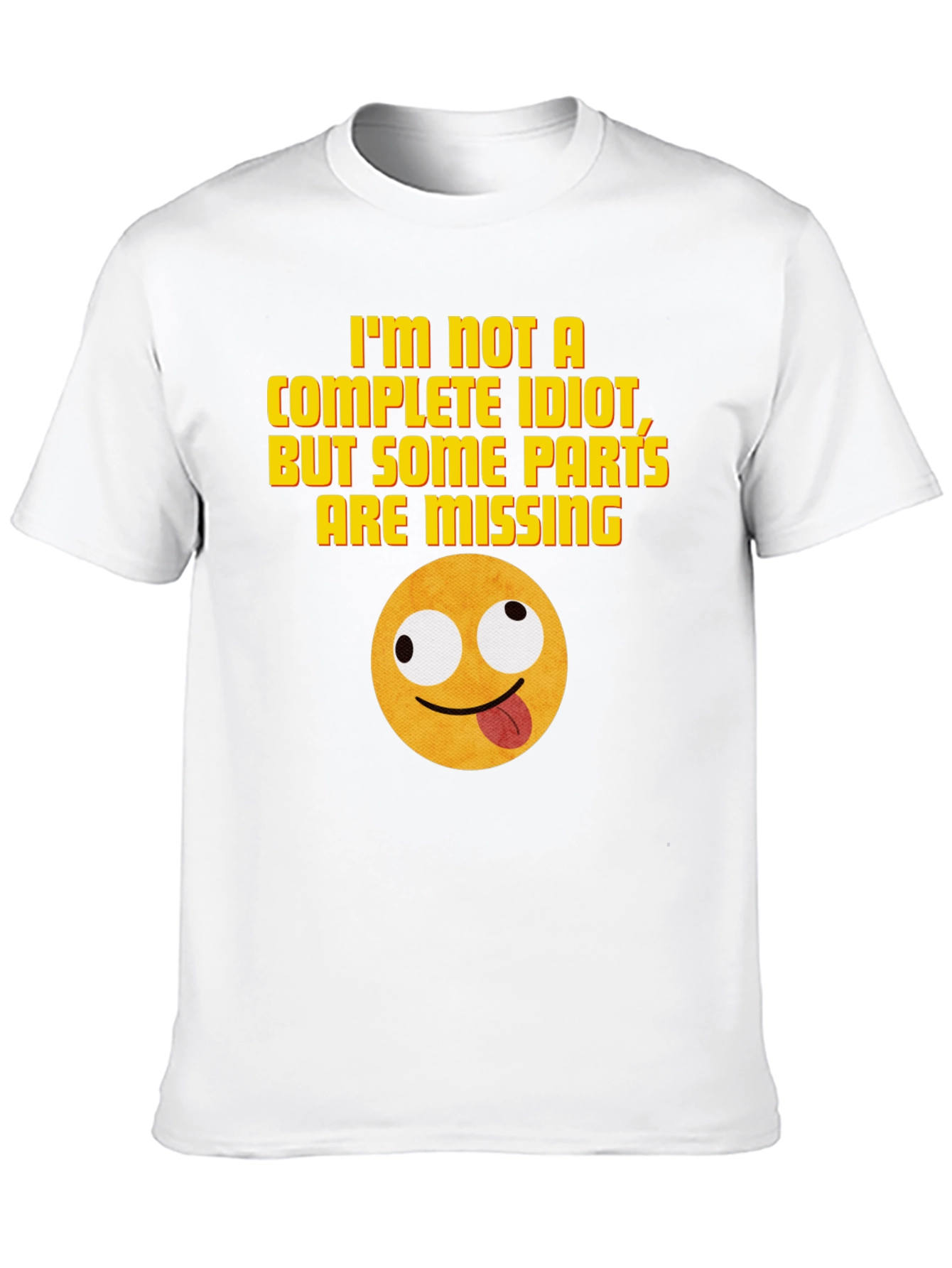 Black Funny "Missing Parts" Graphic Tee - Black Cotton T-Shirt view 10