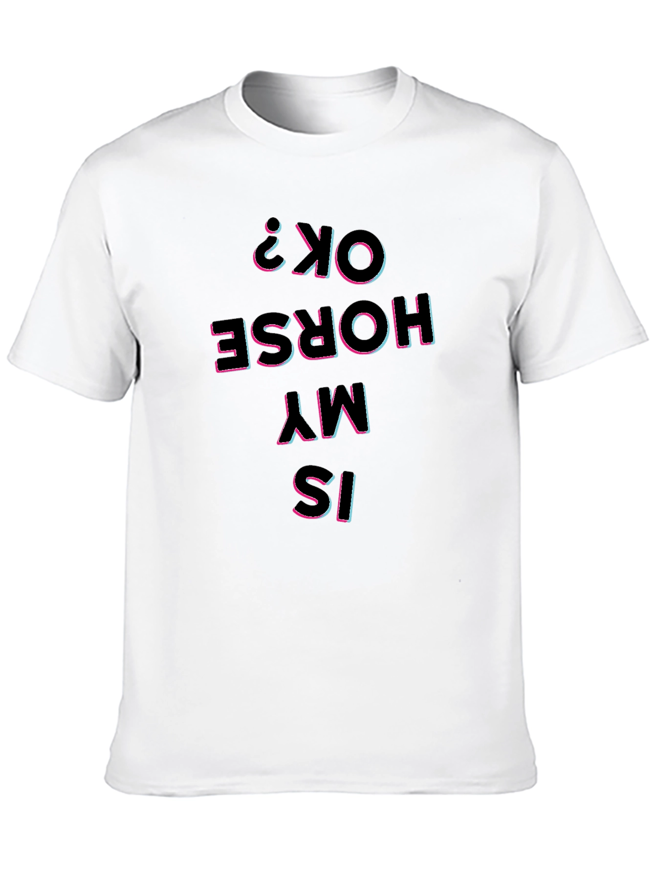 Black Is My Horse Ok? Graphic Print T-Shirt view 10