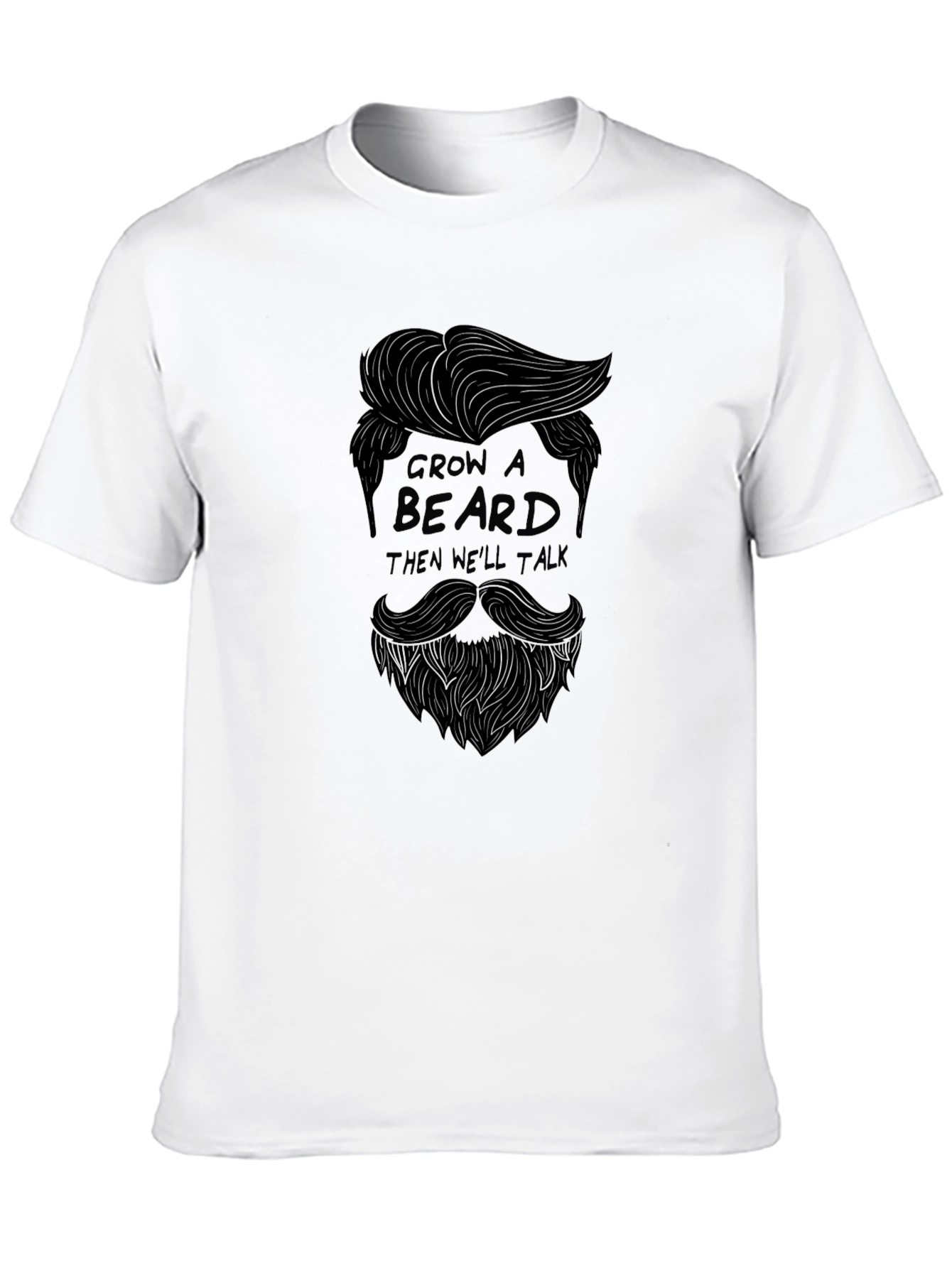 Grow a Beard Black Graphic Tee - 10