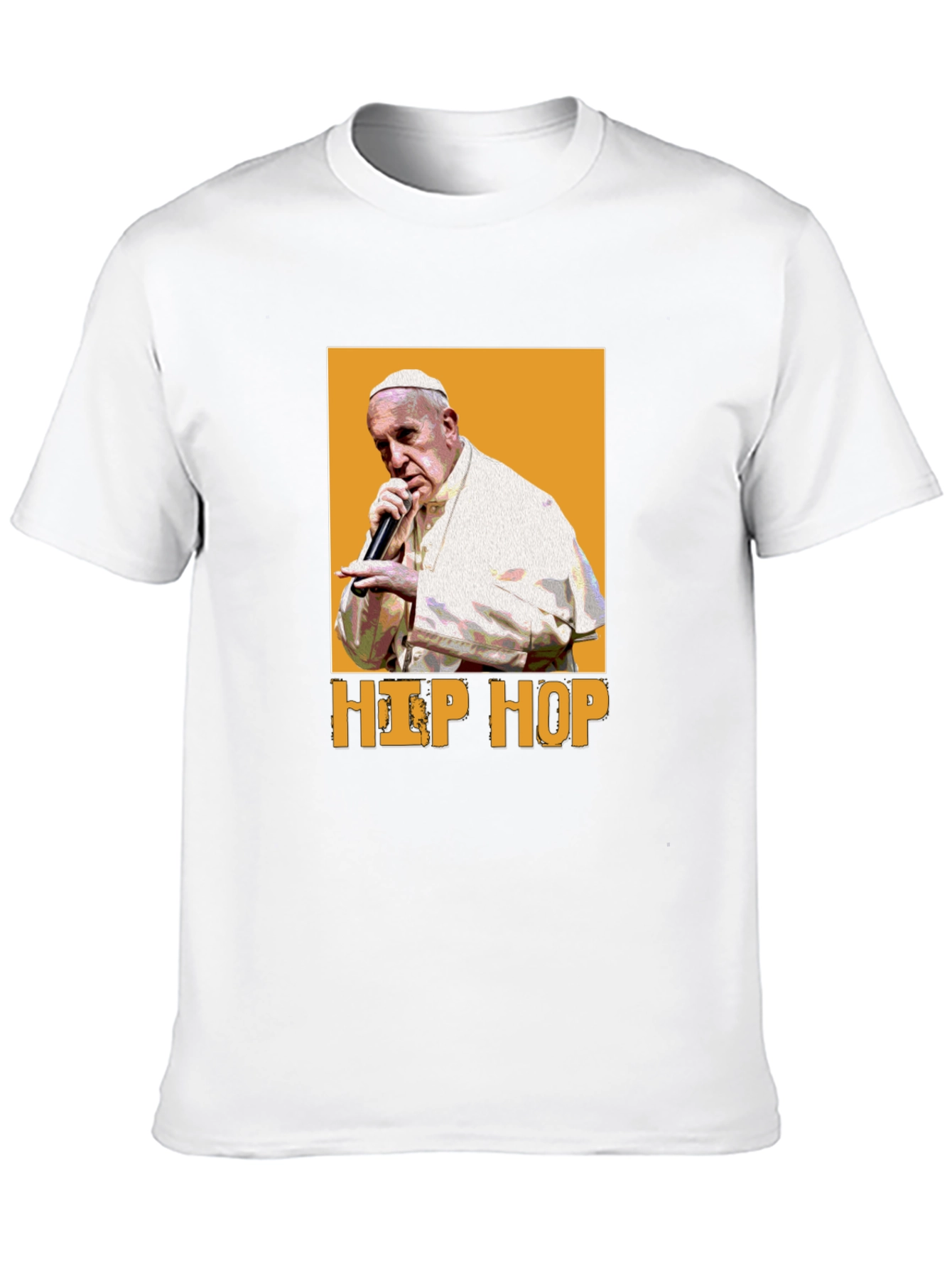 Black Hip Hop Pope T-Shirt - Black view 10