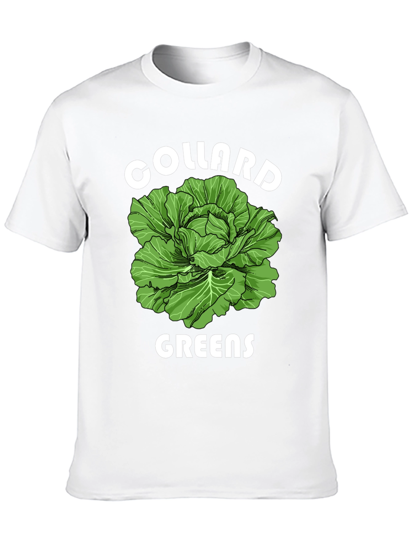Black Collard Greens Graphic T-Shirt - Fresh Vegetable Tee view 10
