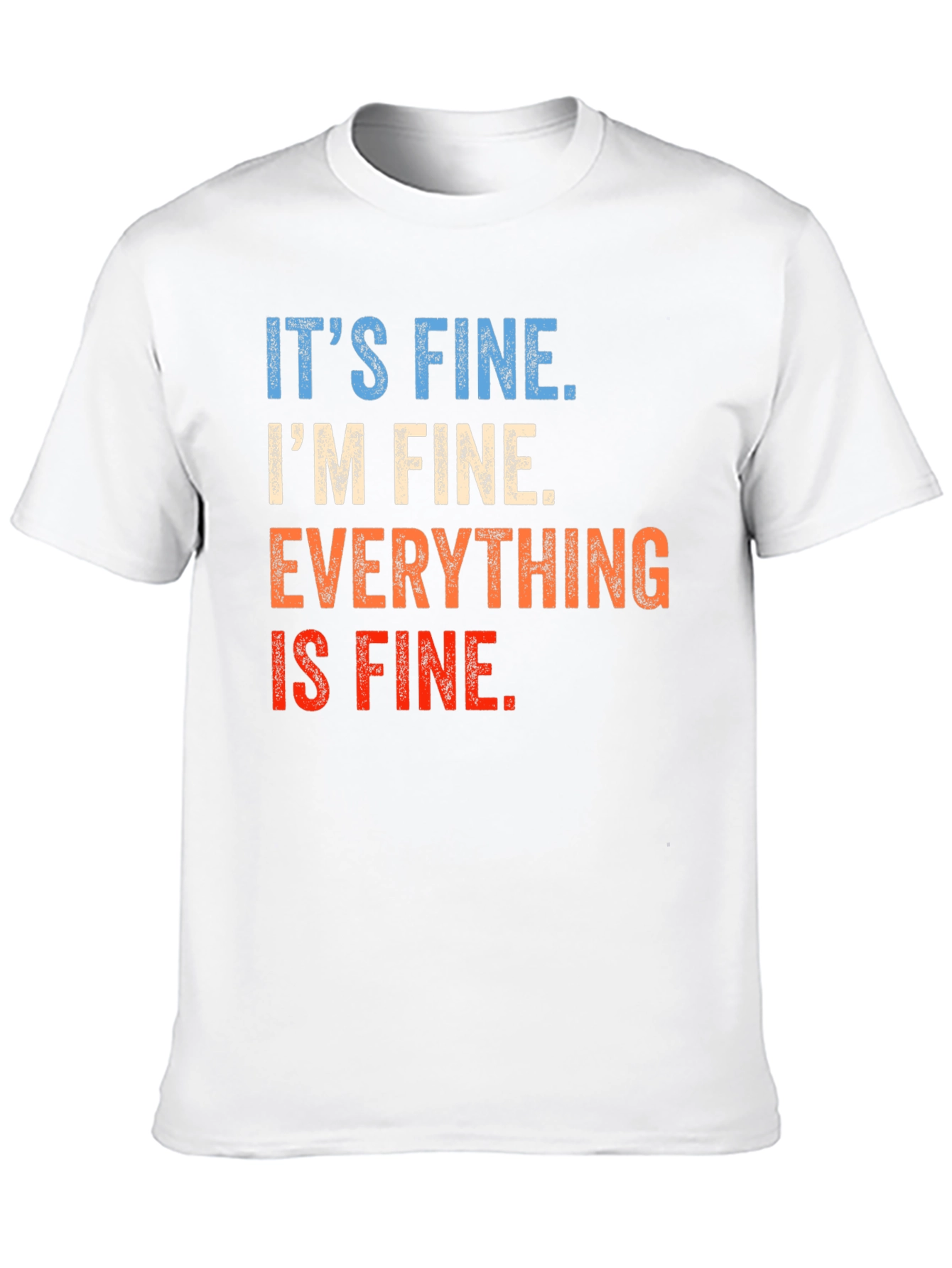 Black It's Fine Graphic T-Shirt - Unisex view 10