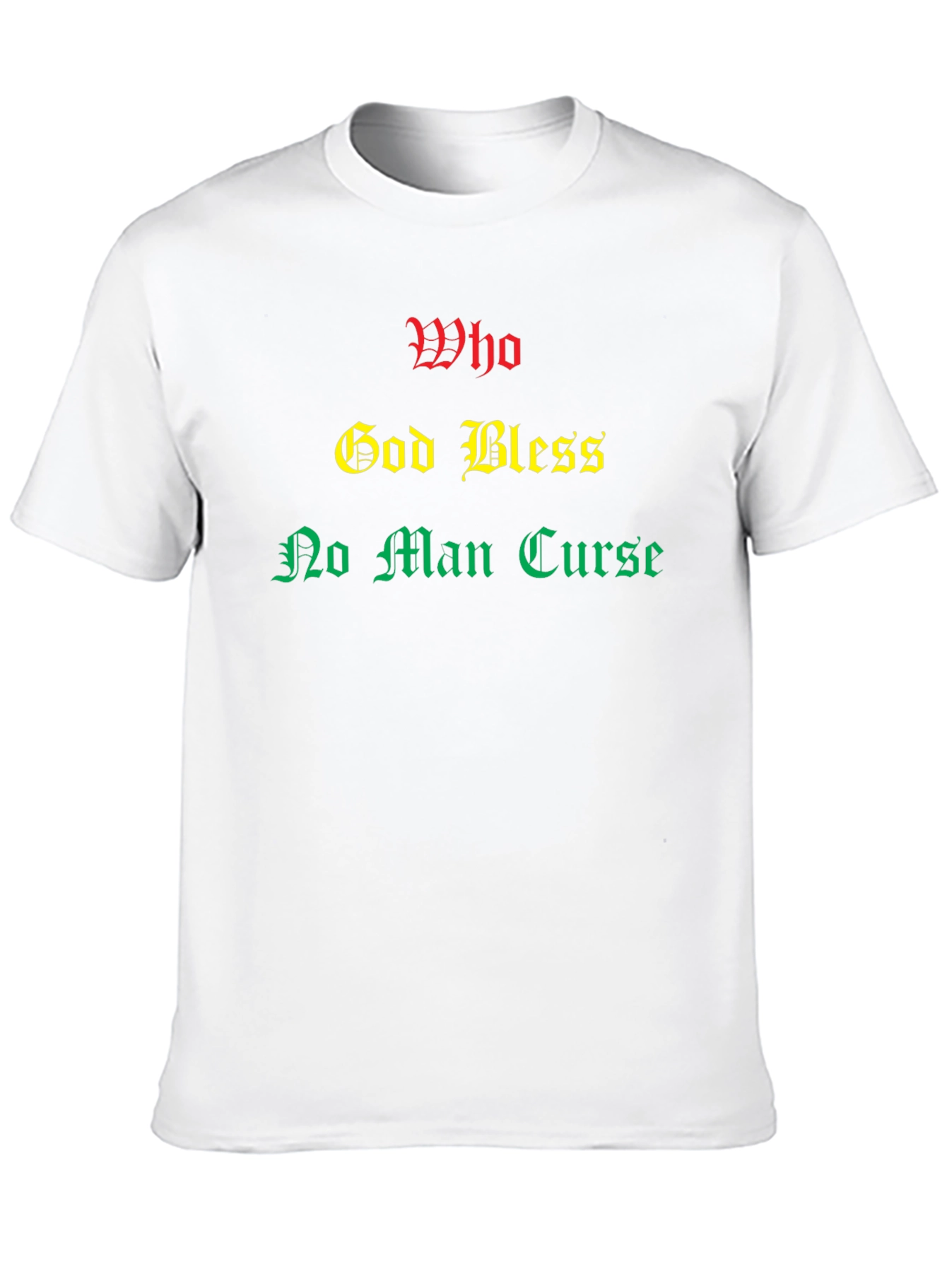 Black Rasta T-Shirt: Who God Bless No Man Curse view 10