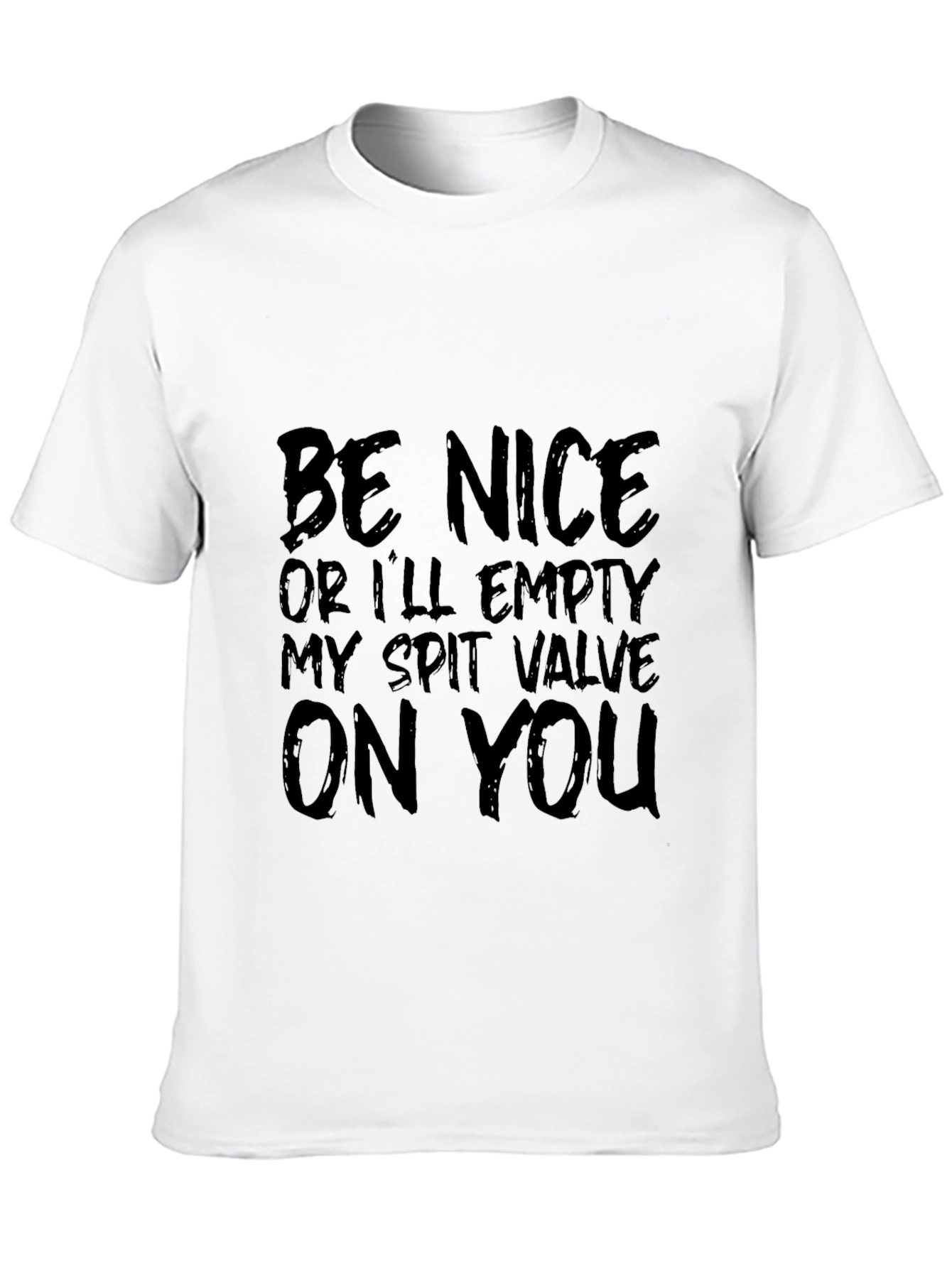 Black Be Nice Sarcastic Graphic Tee - Men's Black Cotton T-Shirt view 10