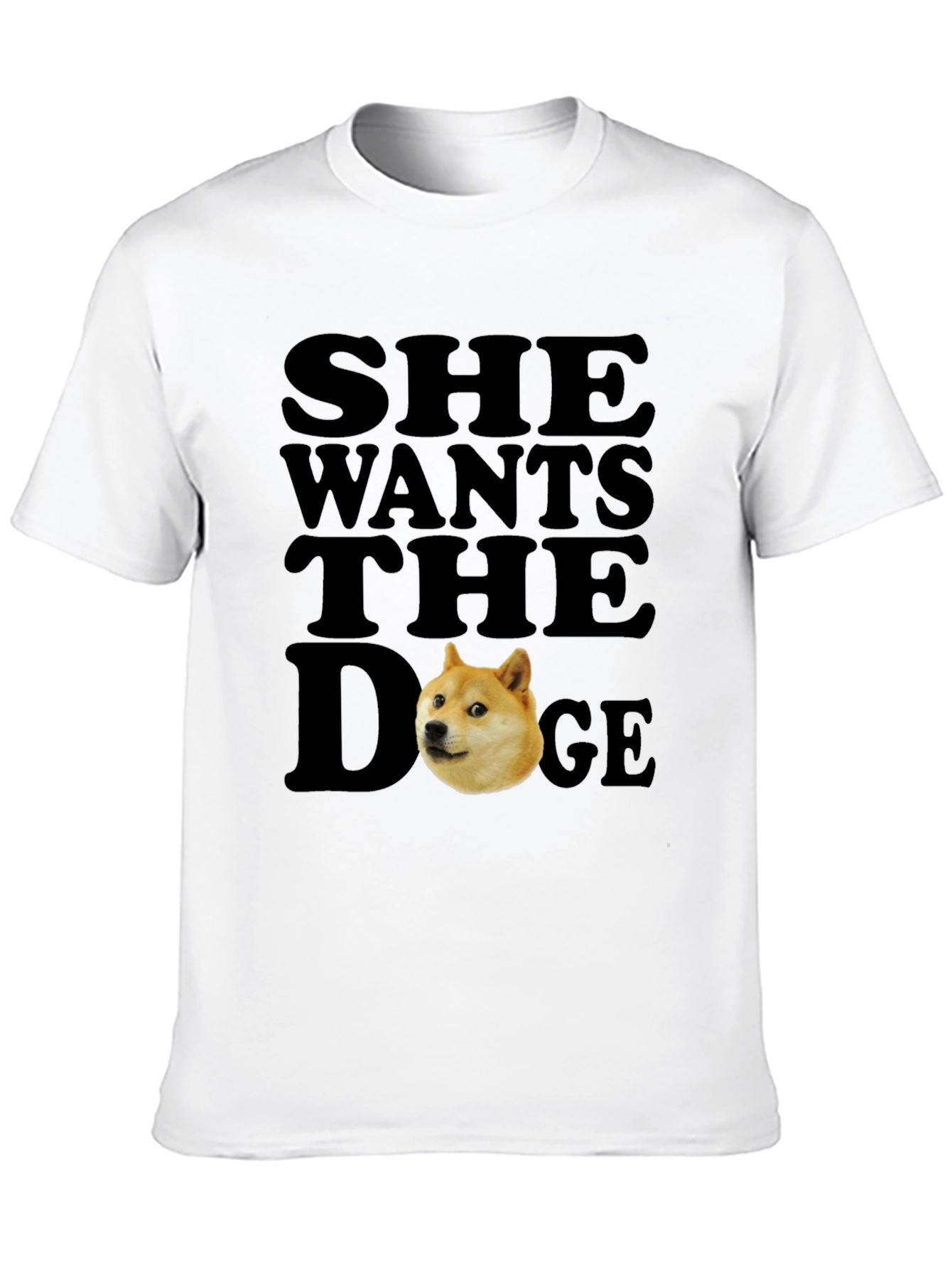 Black She Wants the Doge Meme T-Shirt view 10