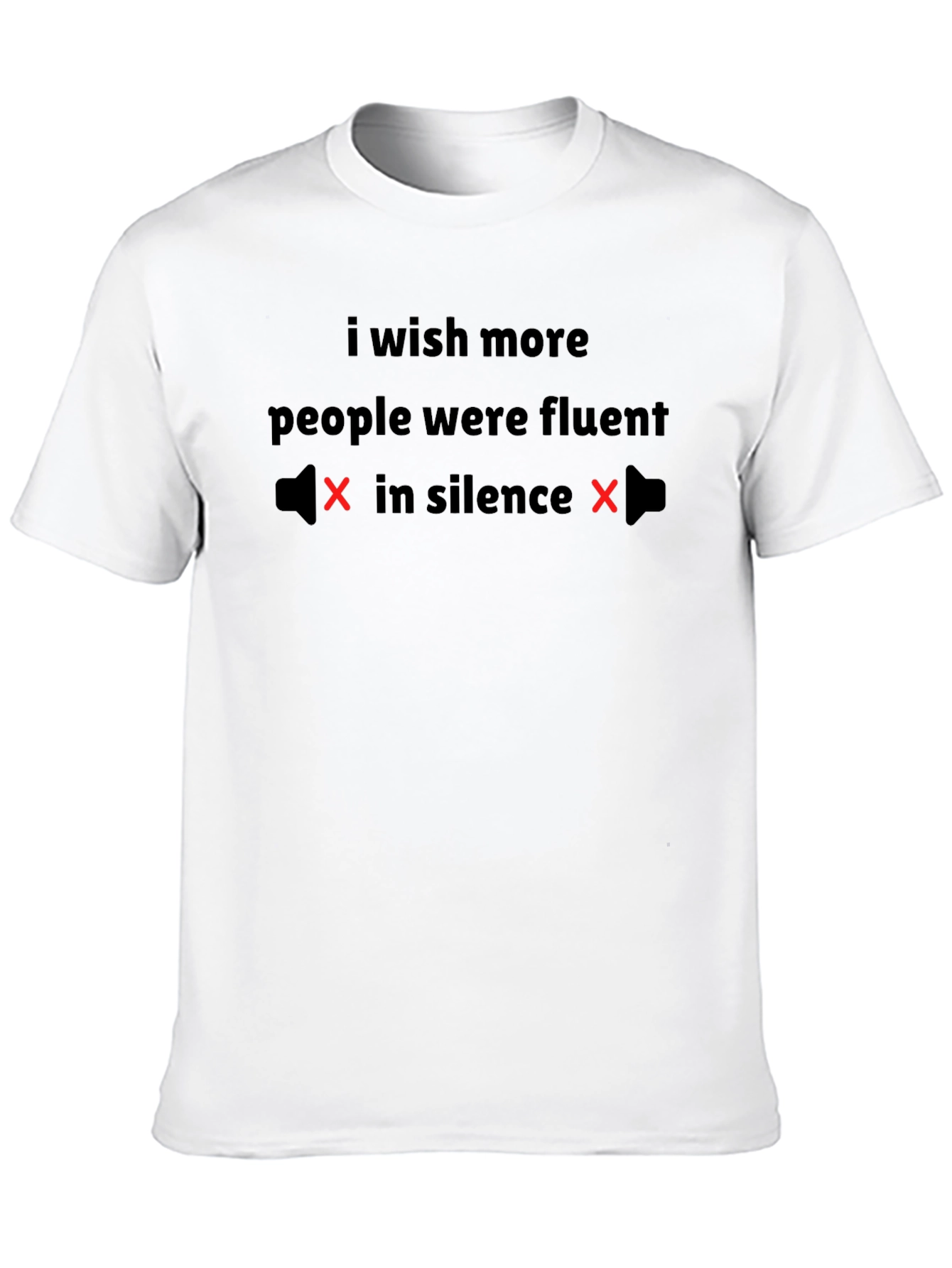 Black Silent Fluency Graphic Tee - Unisex Cotton T-Shirt view 10