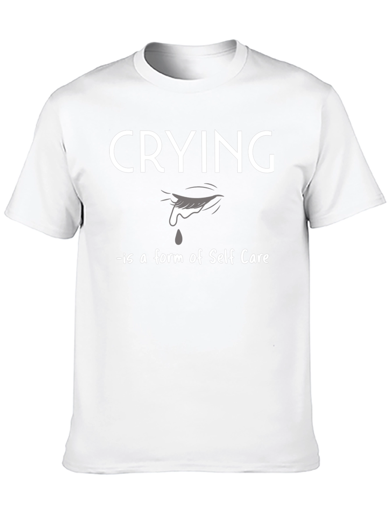 Black Crying Is Self Care Black Graphic T-Shirt view 10