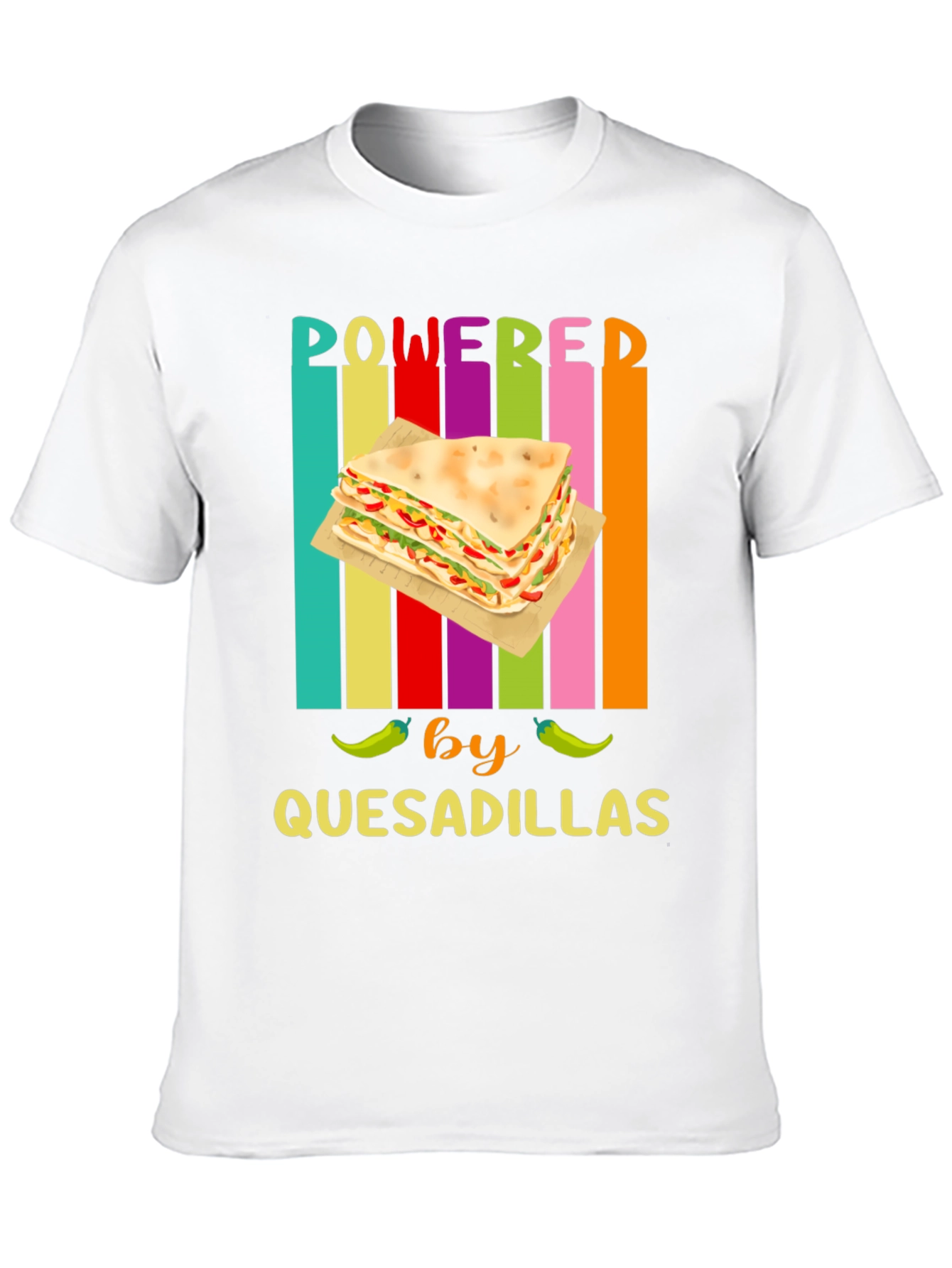Black Powered by Quesadillas Graphic Tee view 10