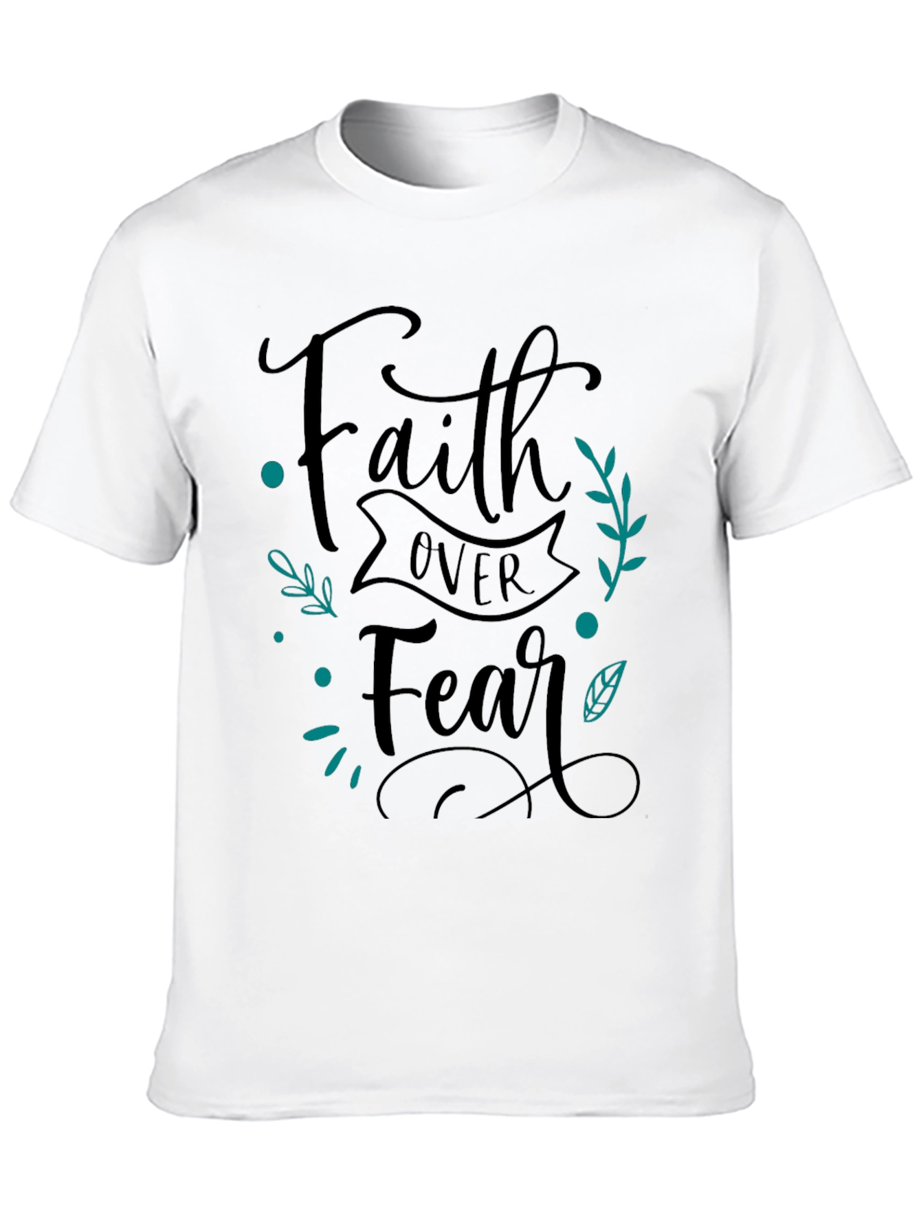 Black Faith Over Fear Graphic Tee - Unisex Black T-Shirt view 10