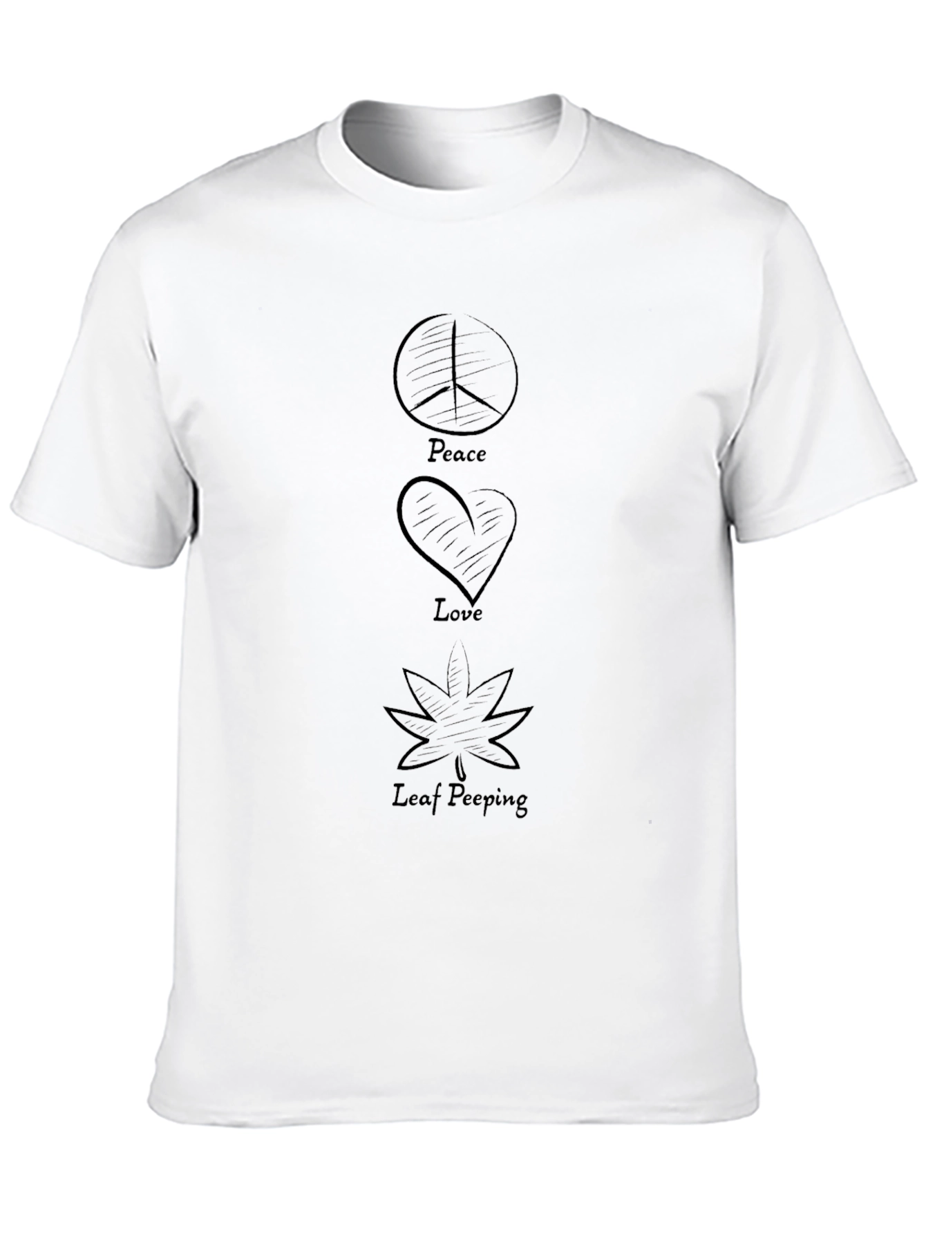 Peace Love Leaf Peeping Black T-Shirt - 10