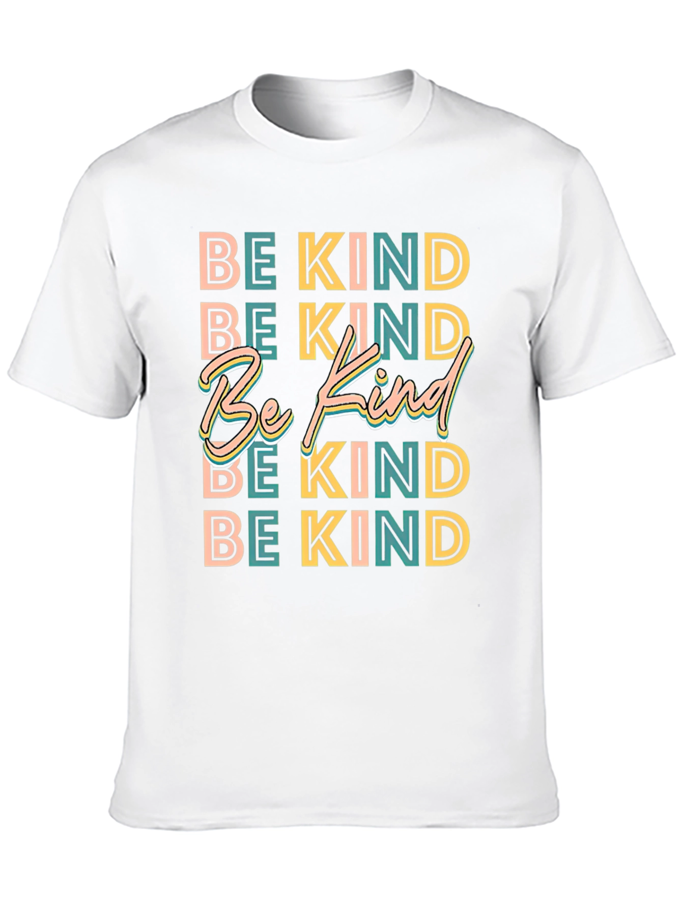 Black Be Kind Graphic Tee - Retro Style Kindness T-Shirt view 10