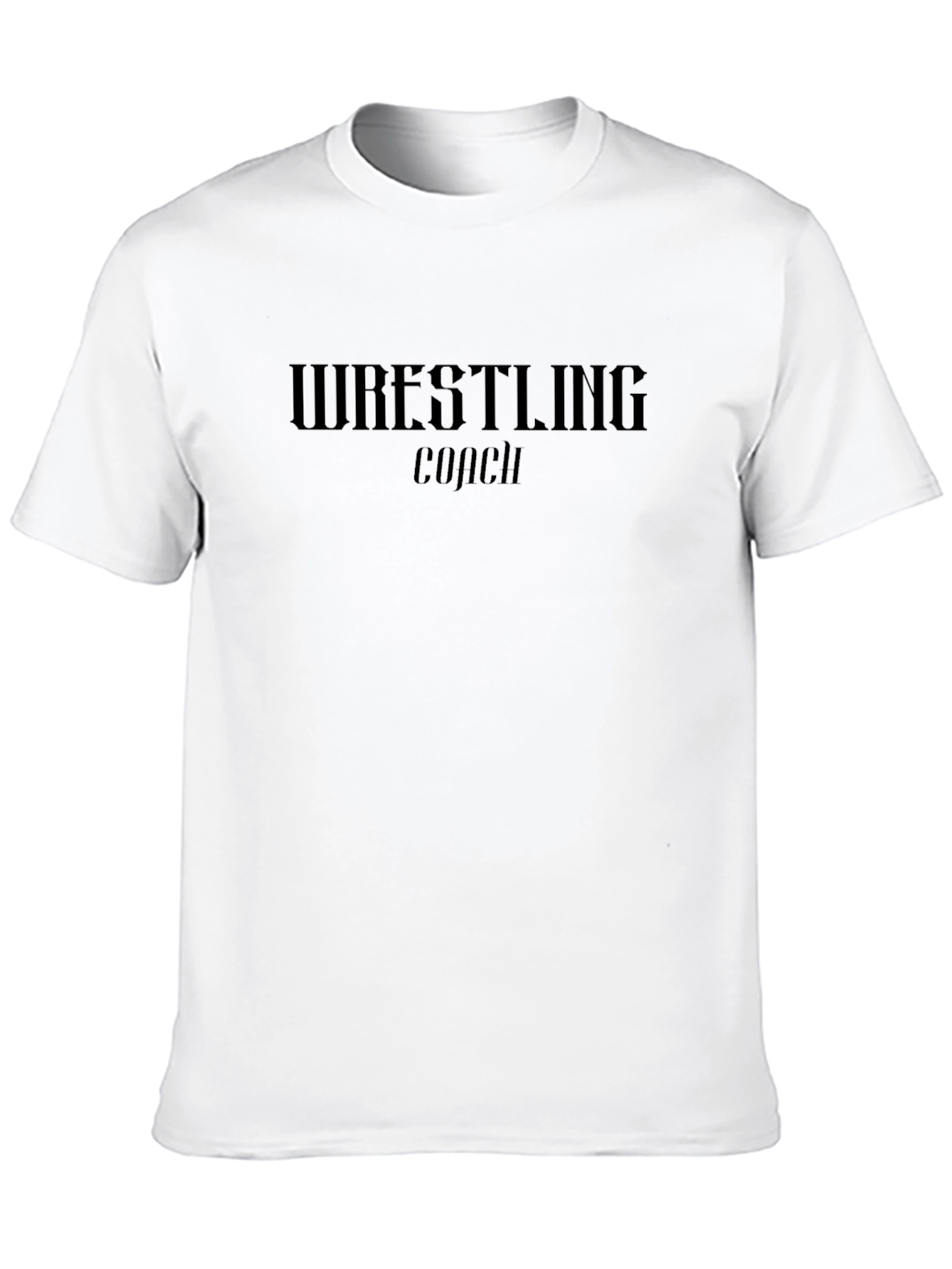 Black Wrestling Coach T-Shirt - Classic Black view 10