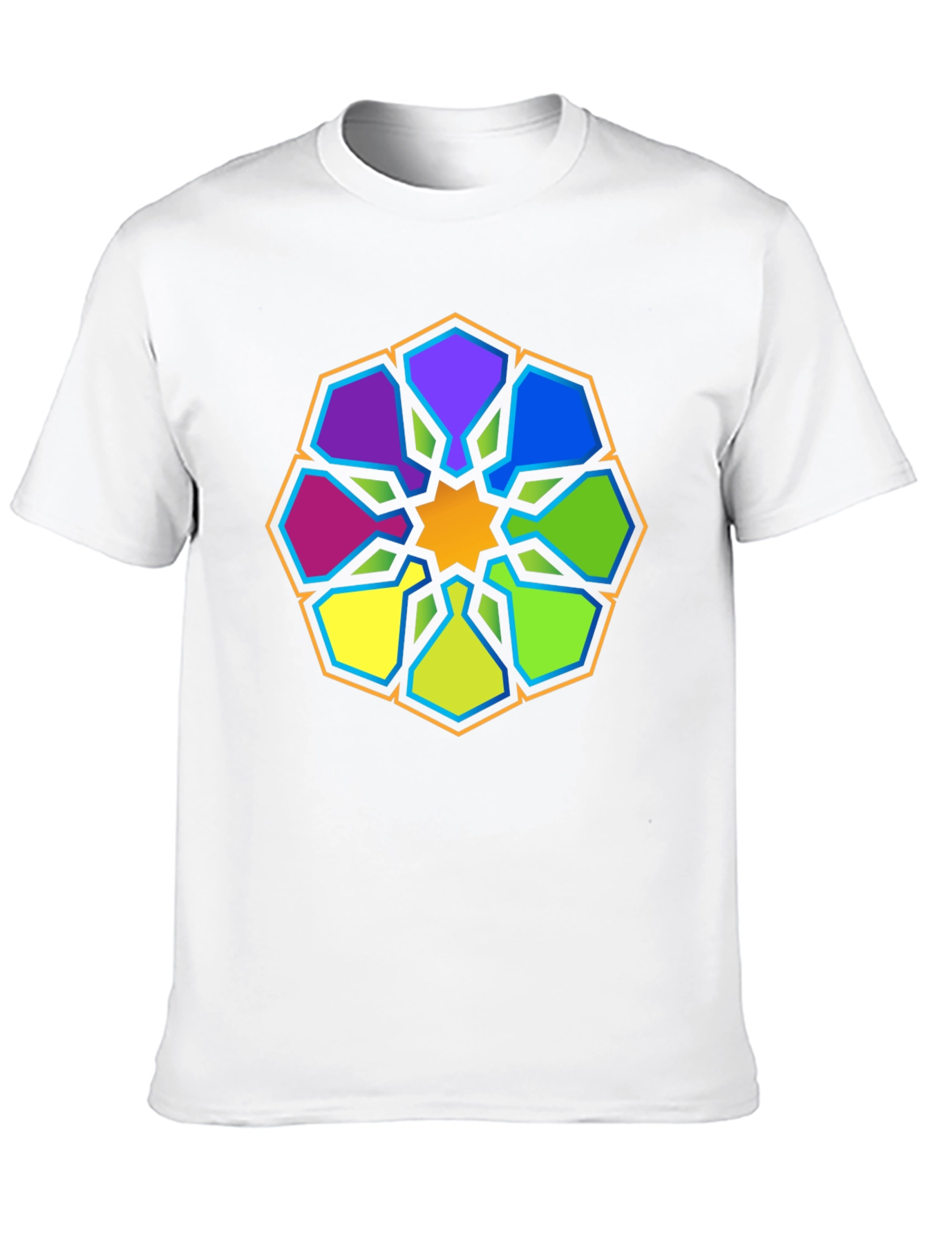 Black Geometric Mandala Graphic Tee - Stylish Black T-Shirt view 10