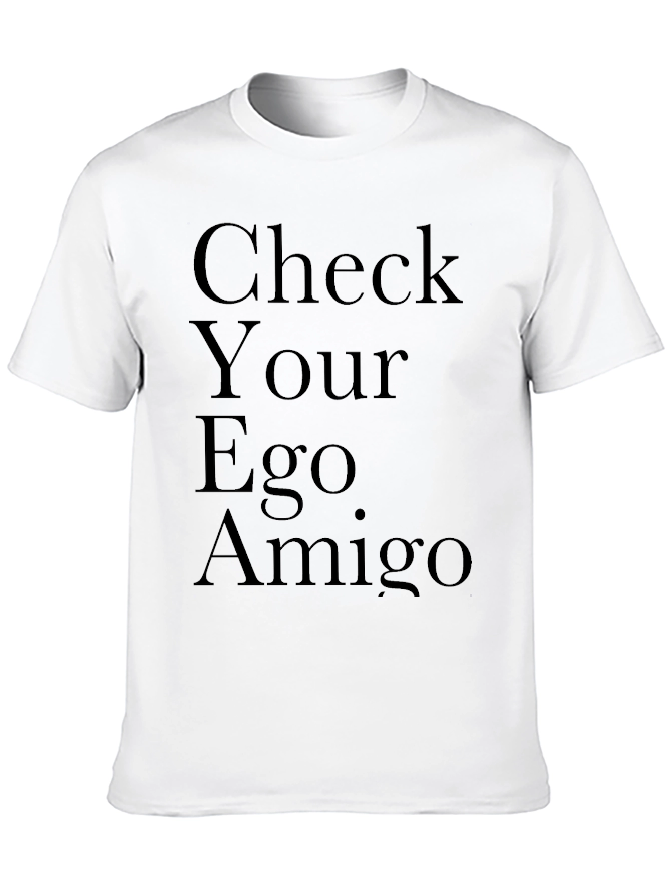 Black Check Your Ego Amigo Graphic Tee view 10