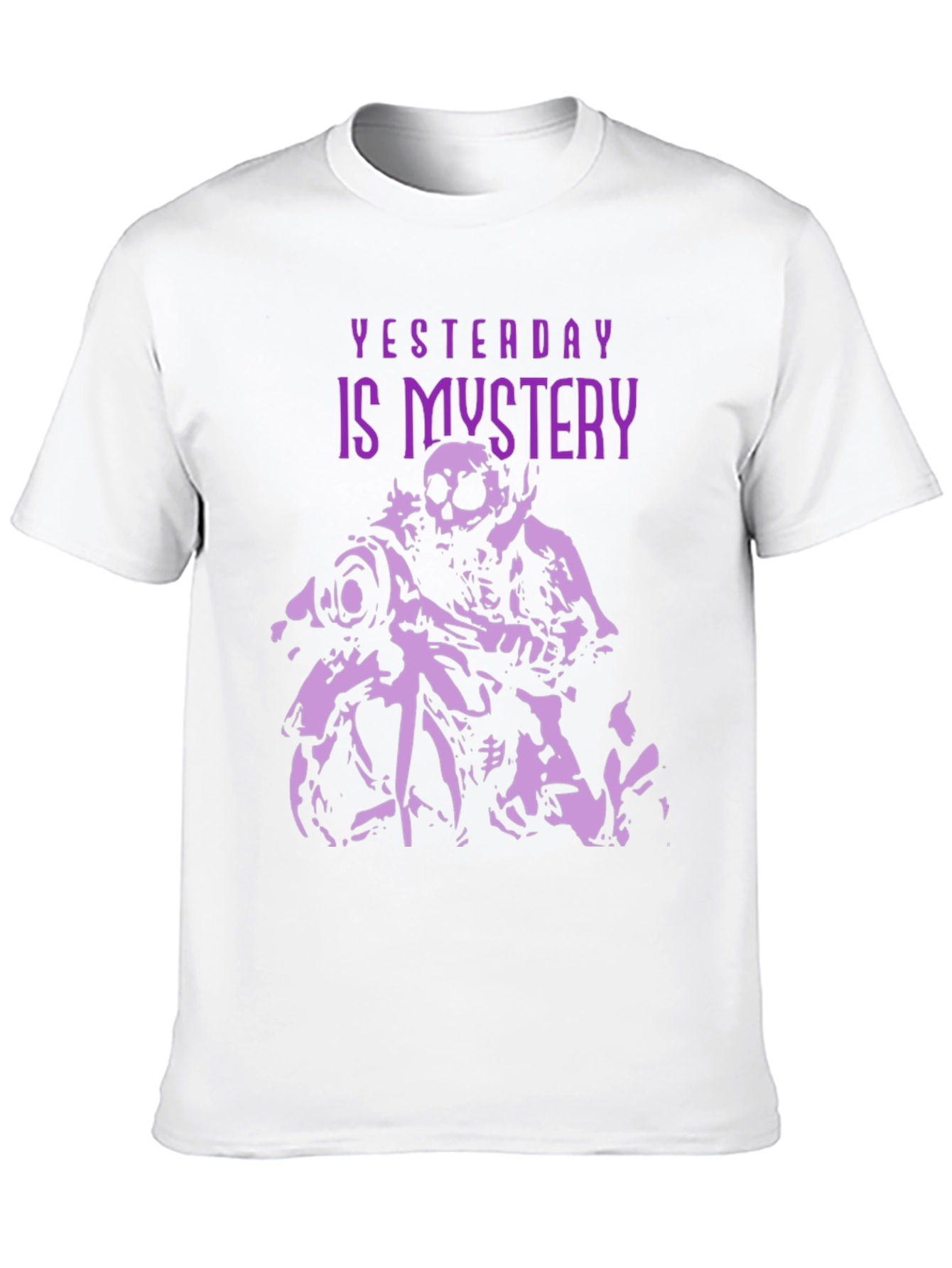 Black Yesterday is Mystery Skeleton Biker Graphic T-Shirt view 10