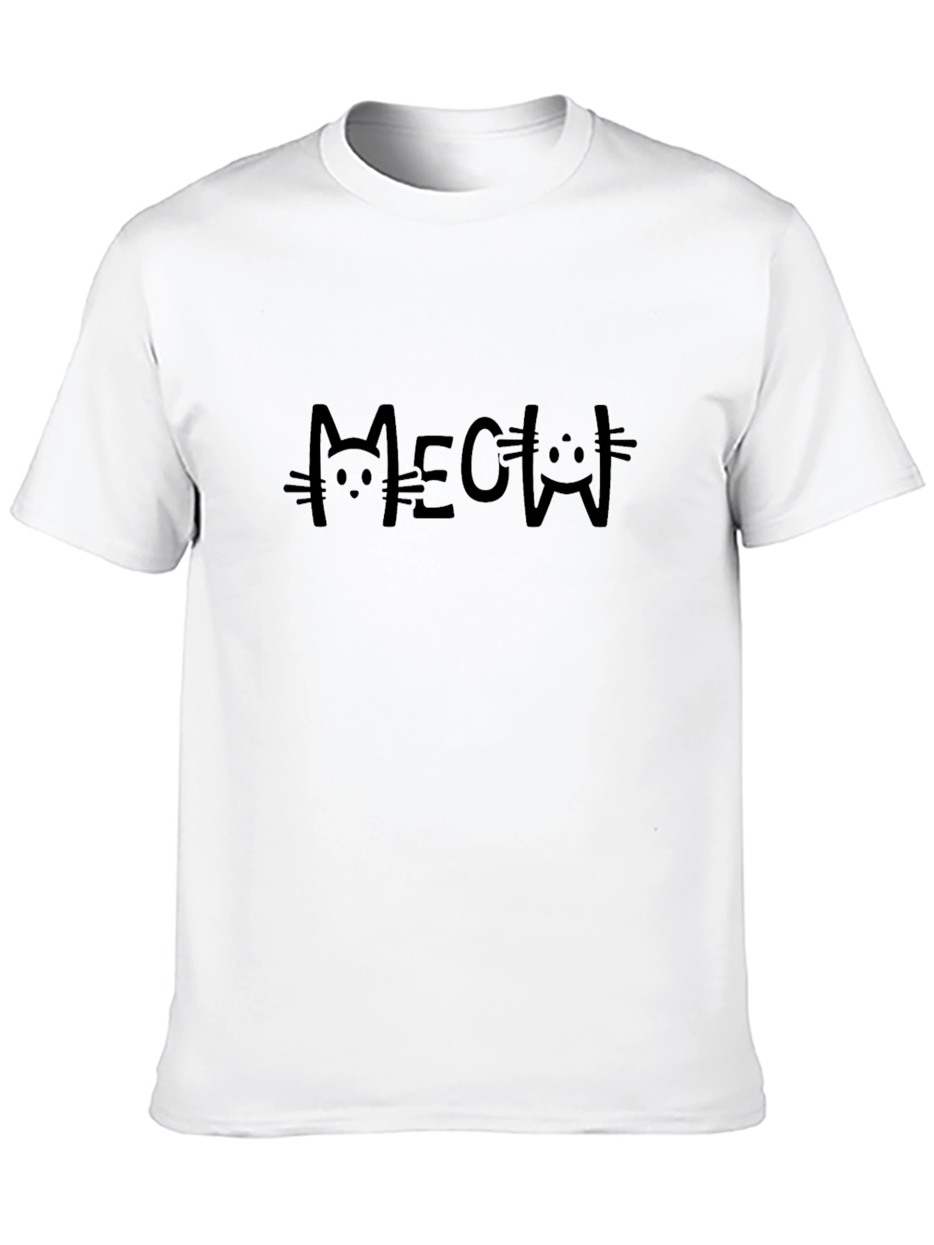 Meow Cat T-Shirt - Cool Graphic Tee - 10